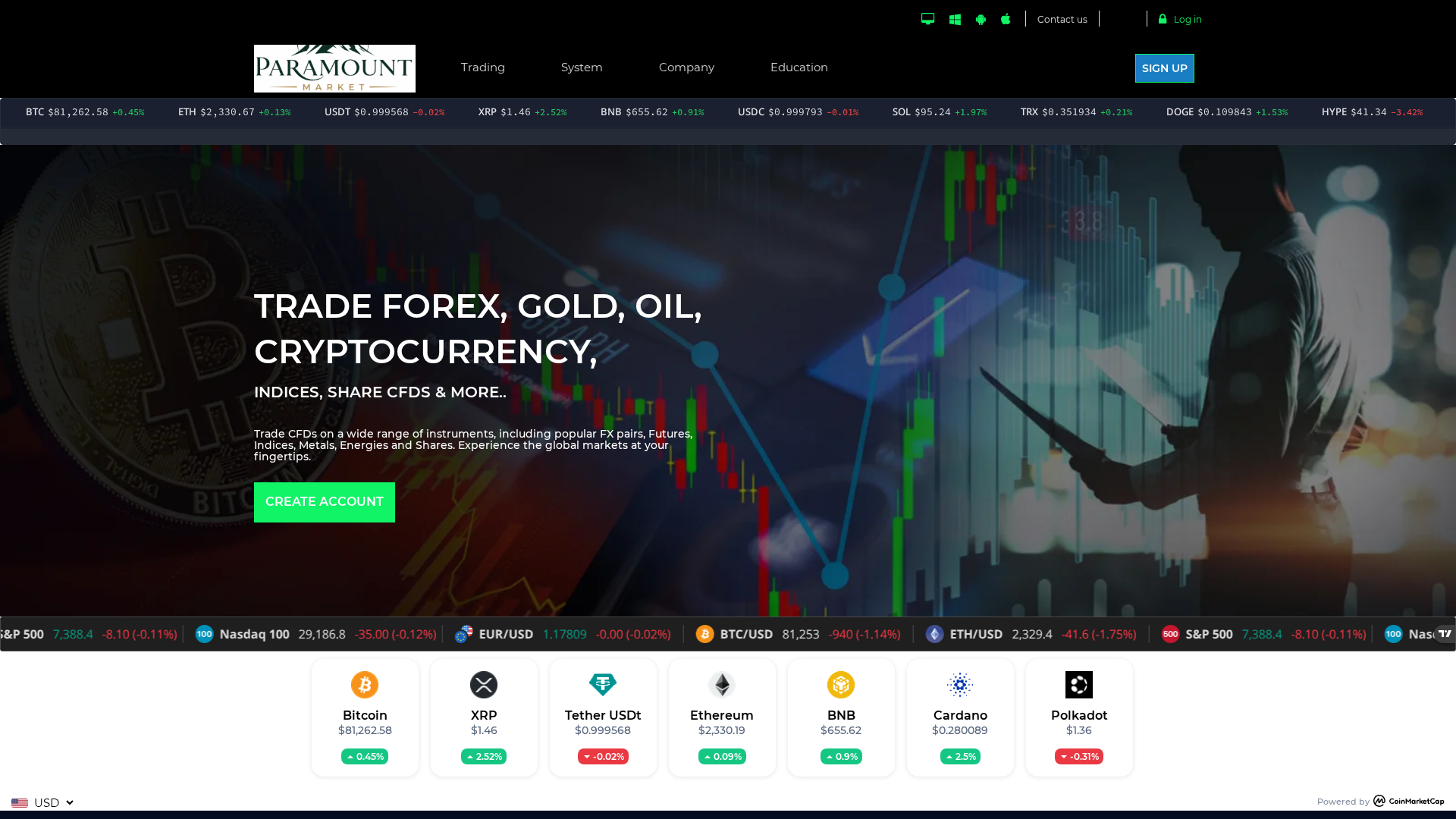 Screenshot of paramountmarket.live