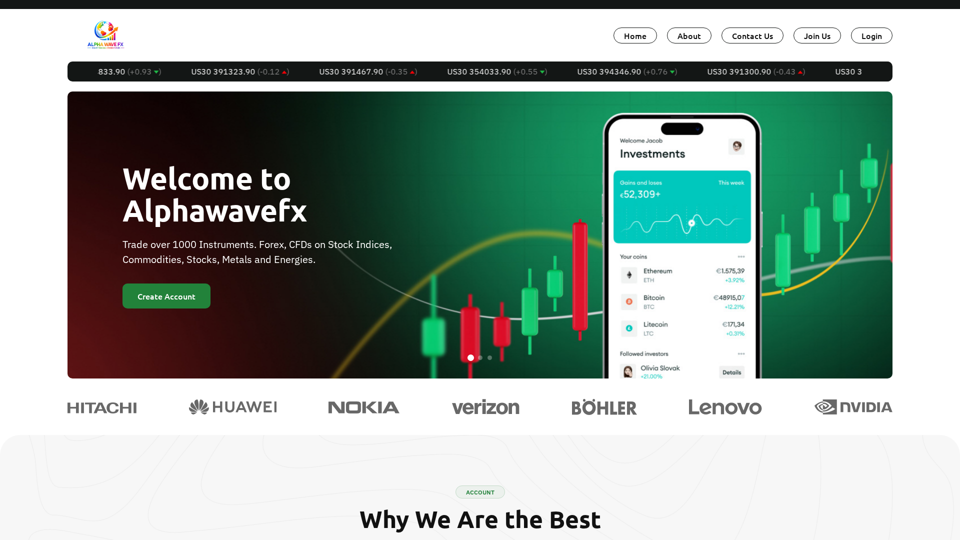Screenshot of alphawavefx.live