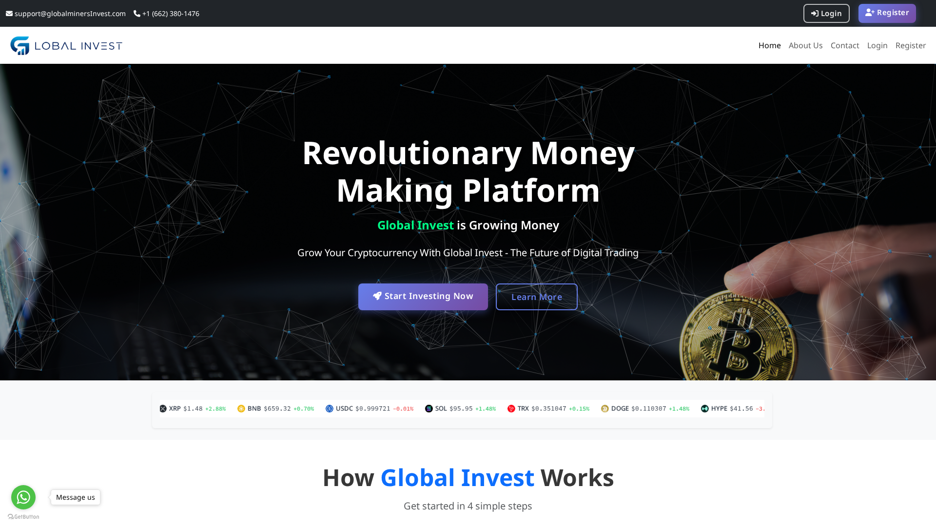 Screenshot of globalminersinvest.com