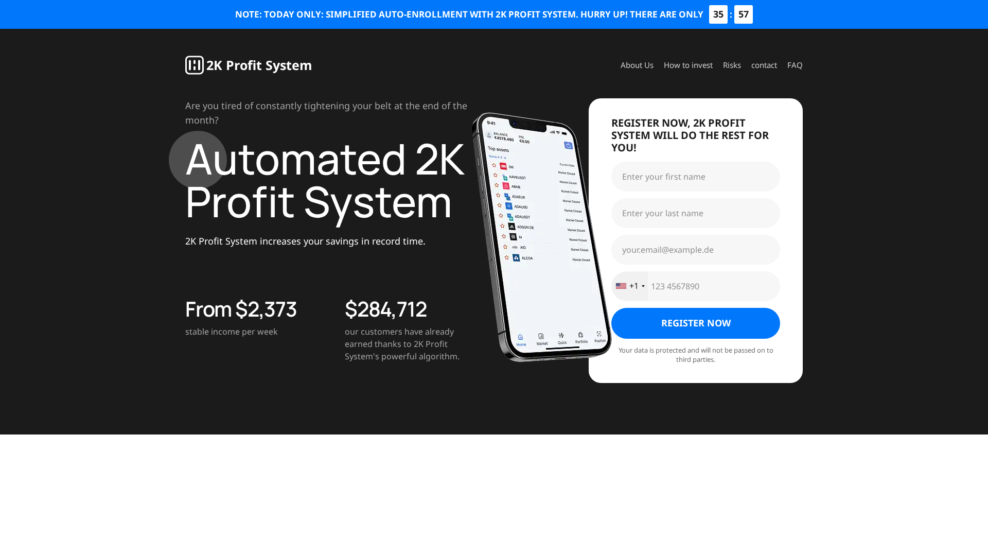 Screenshot of 2kprofitsystem.org