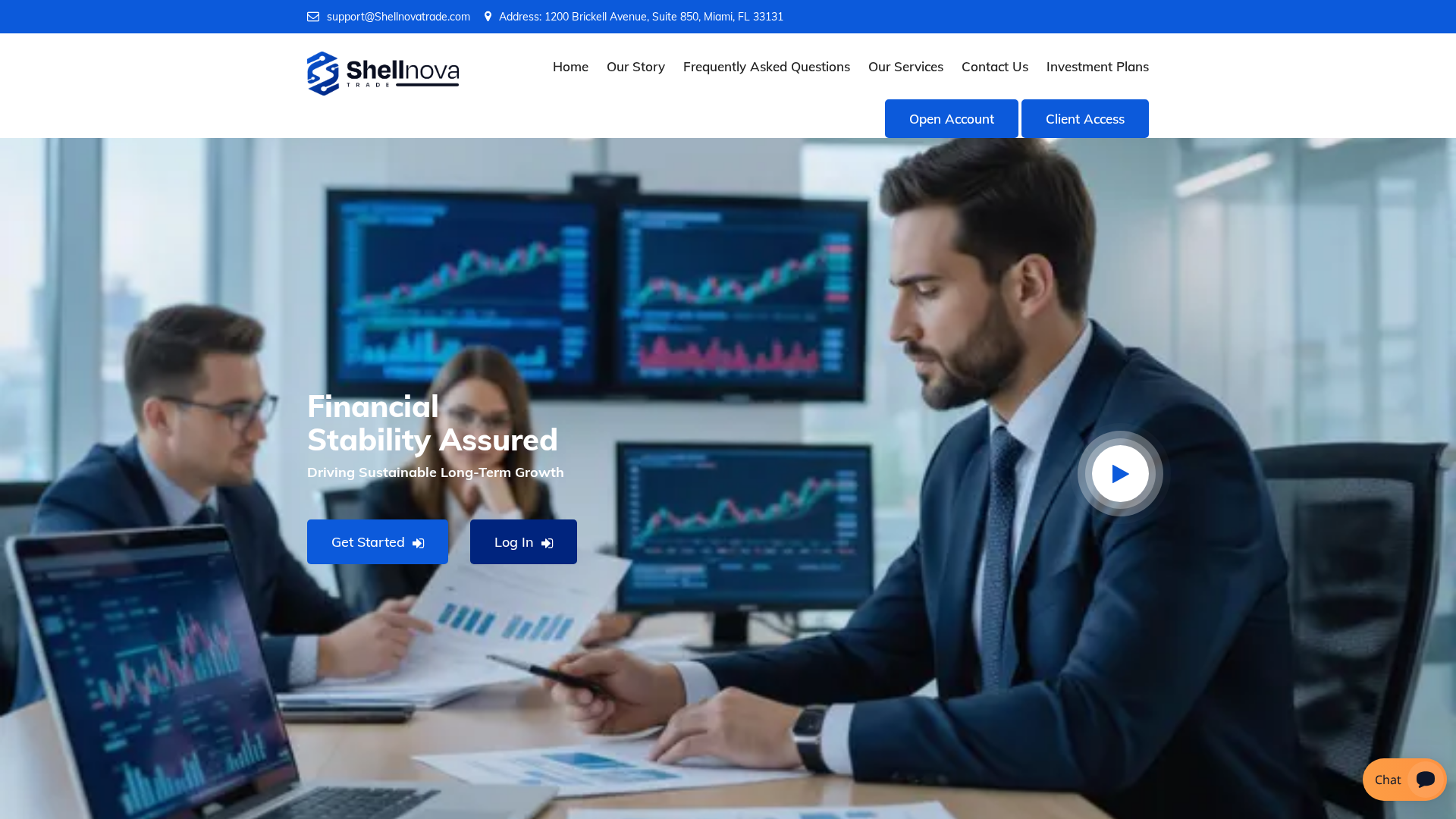 Screenshot of shellnovatrade.com