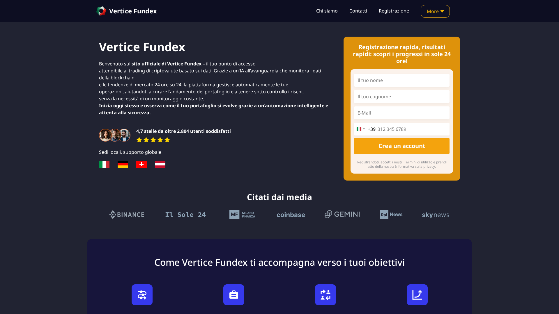 Screenshot of vertice-fundex.net