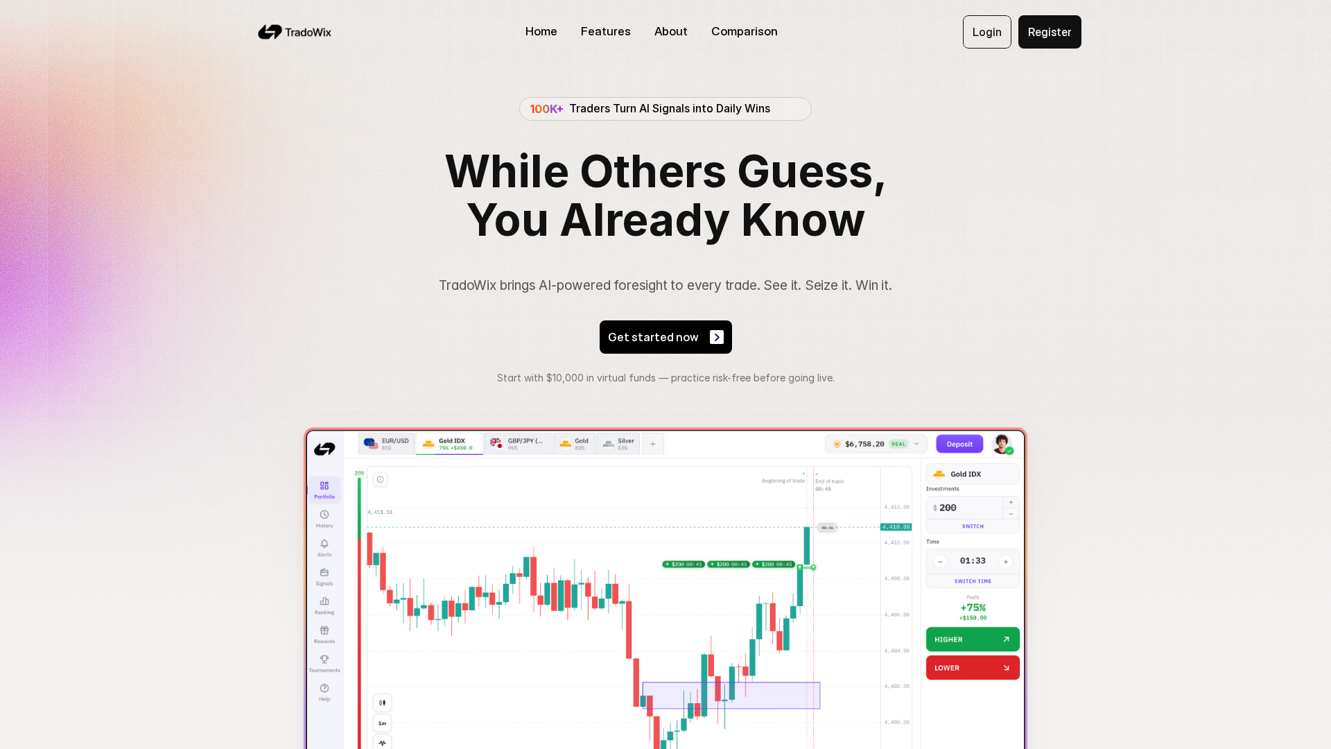 Screenshot of tradowix.trading