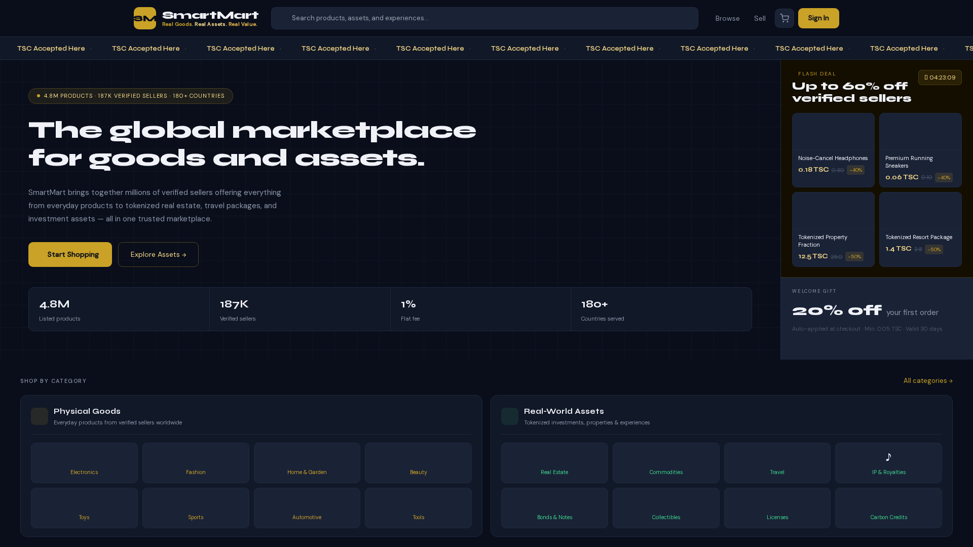 Screenshot of smartmarketplace.io