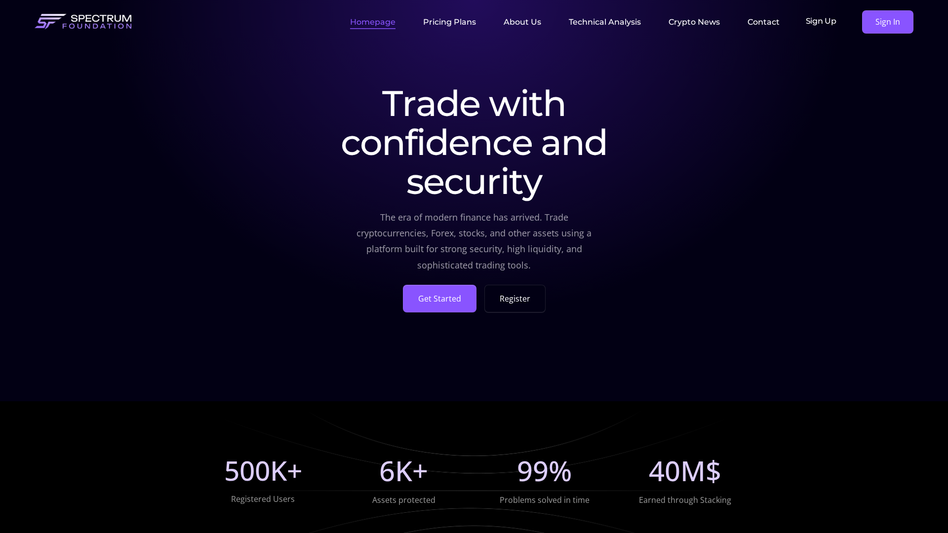 Screenshot of spectrumfoundation.co