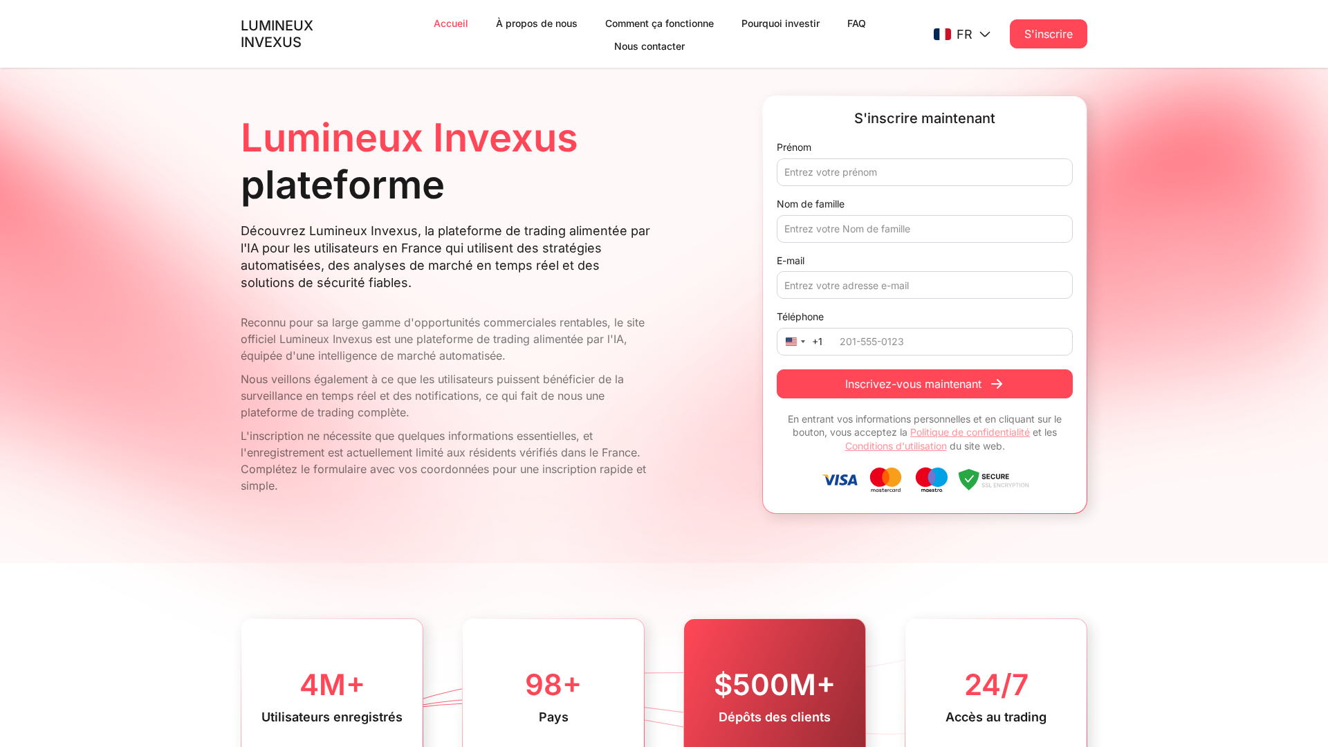 Screenshot of lumineux-invexus.app
