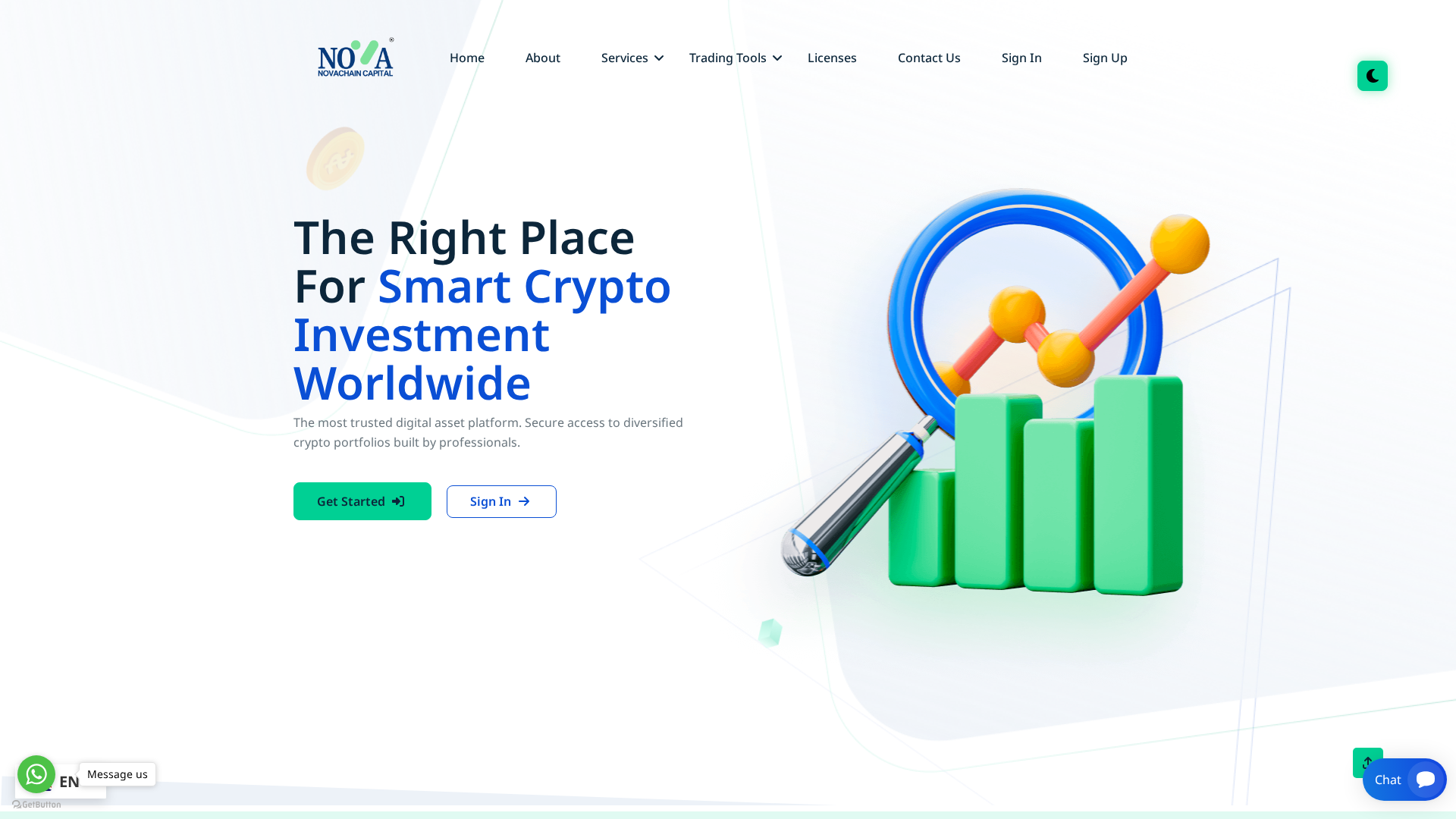 Screenshot of novachain-capital.com