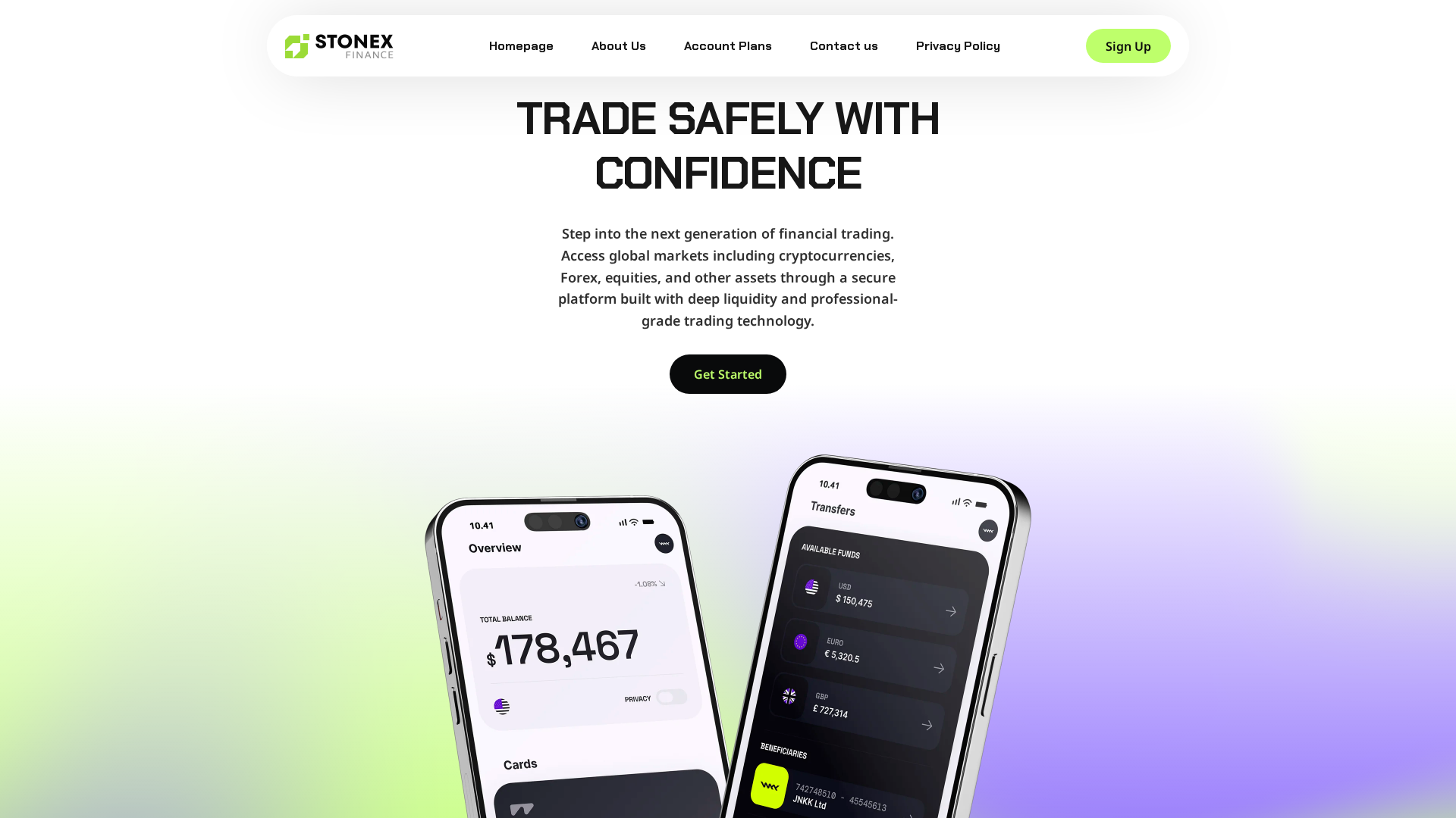 Screenshot of stonex-finance.com