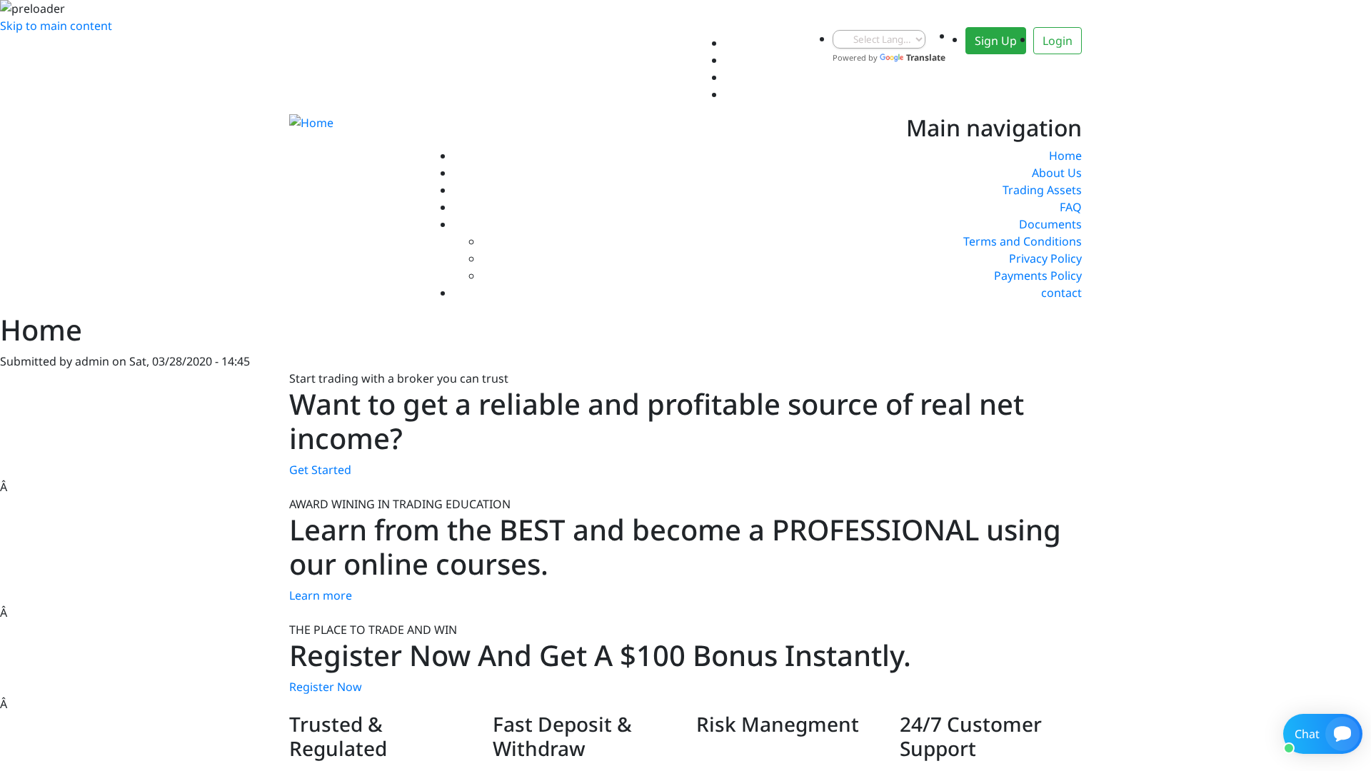 Screenshot of xtradingmetro.com