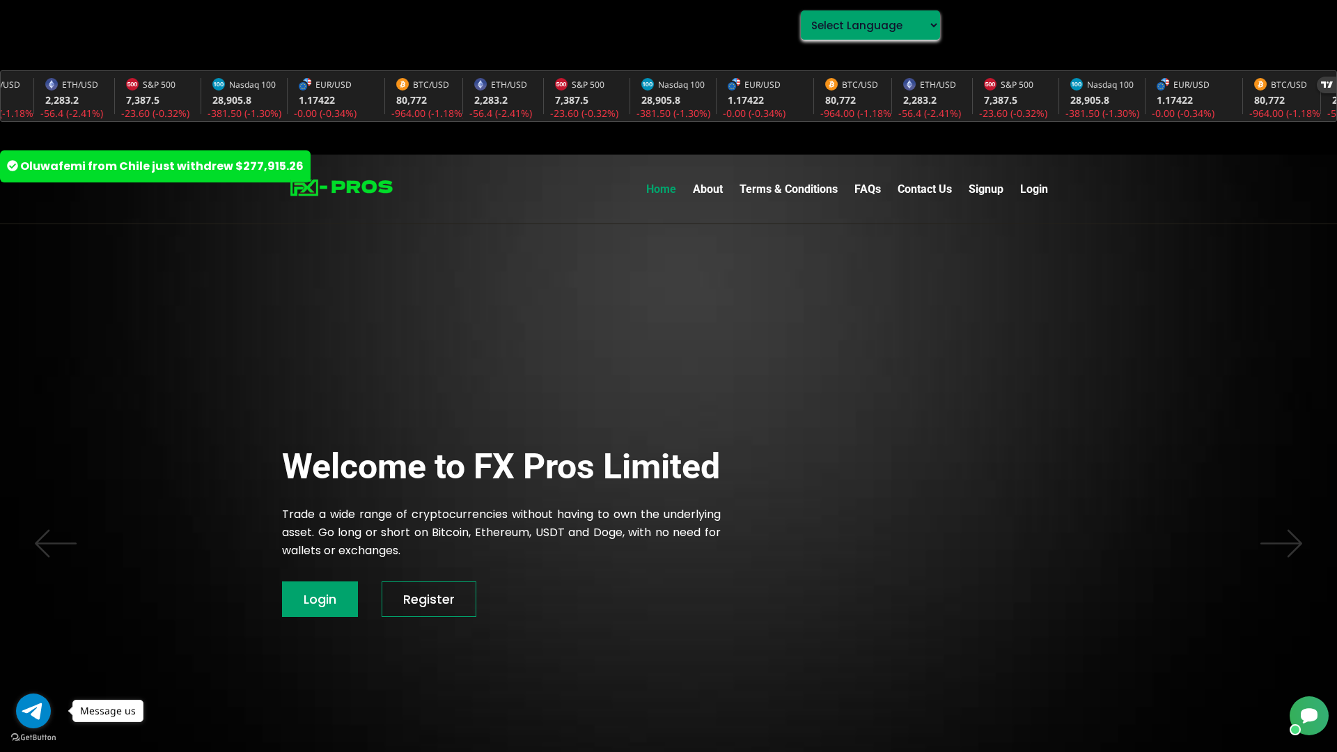 Screenshot of fx-pros.live