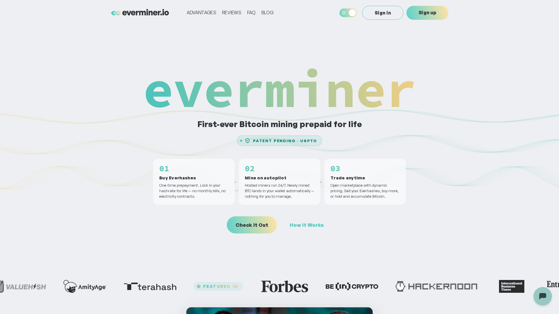Screenshot of everminer.io