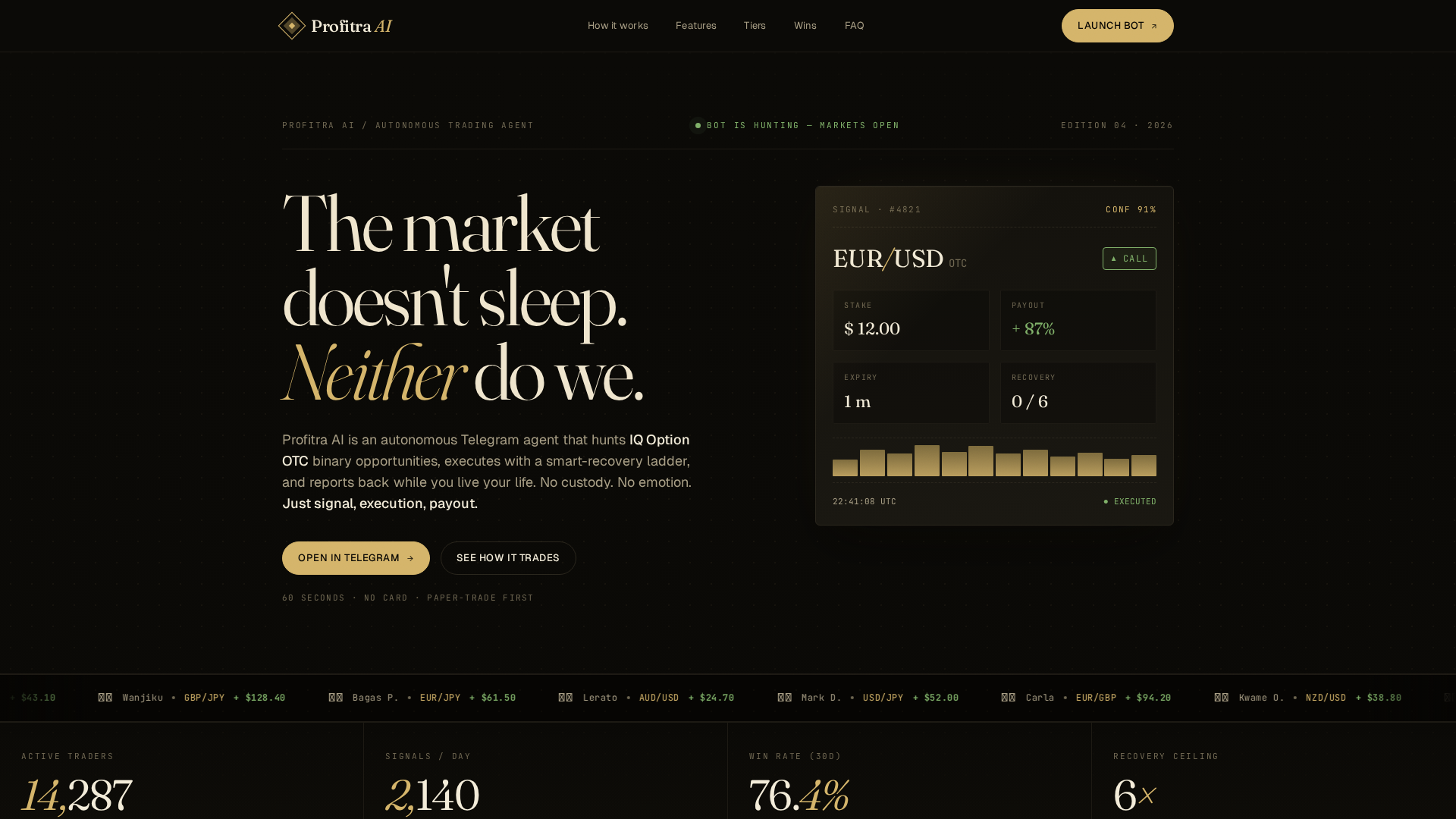 Screenshot of profitrai.com