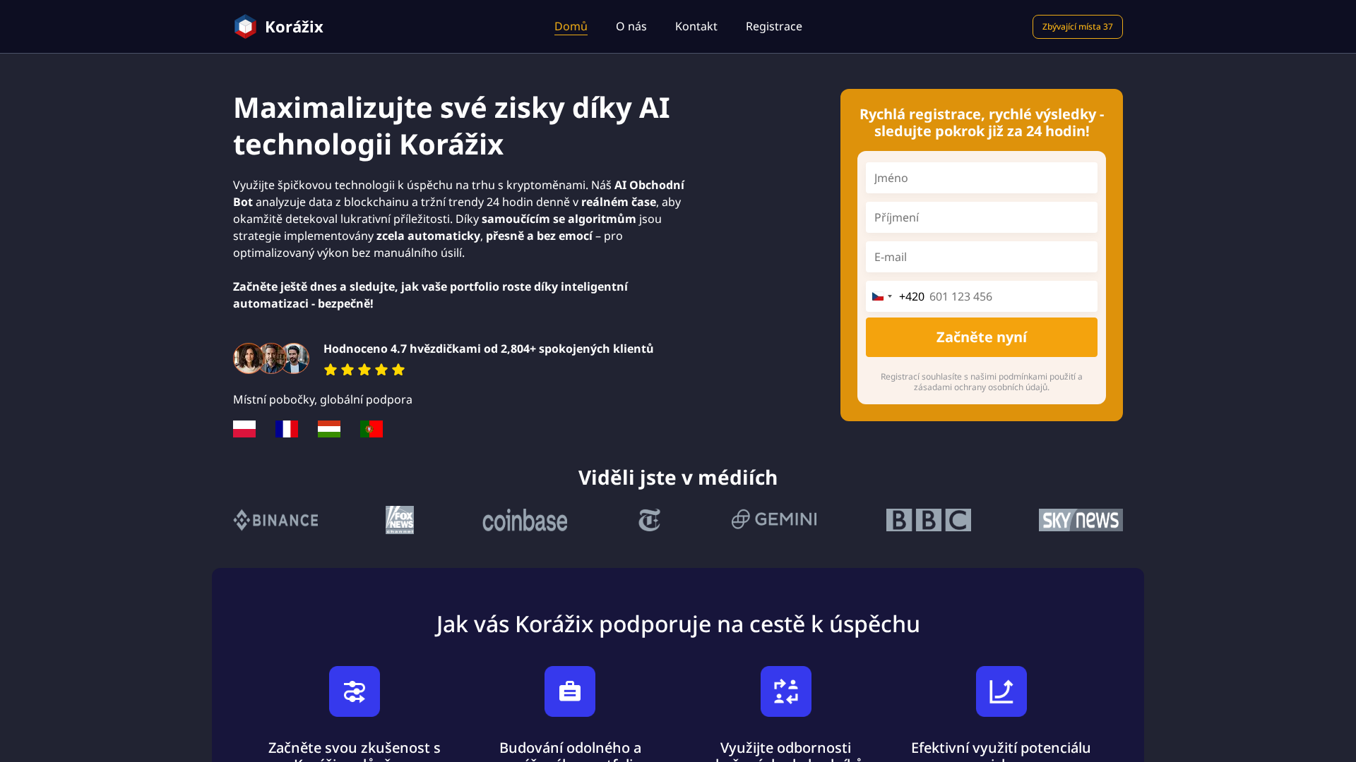 Screenshot of korazix-ai.com