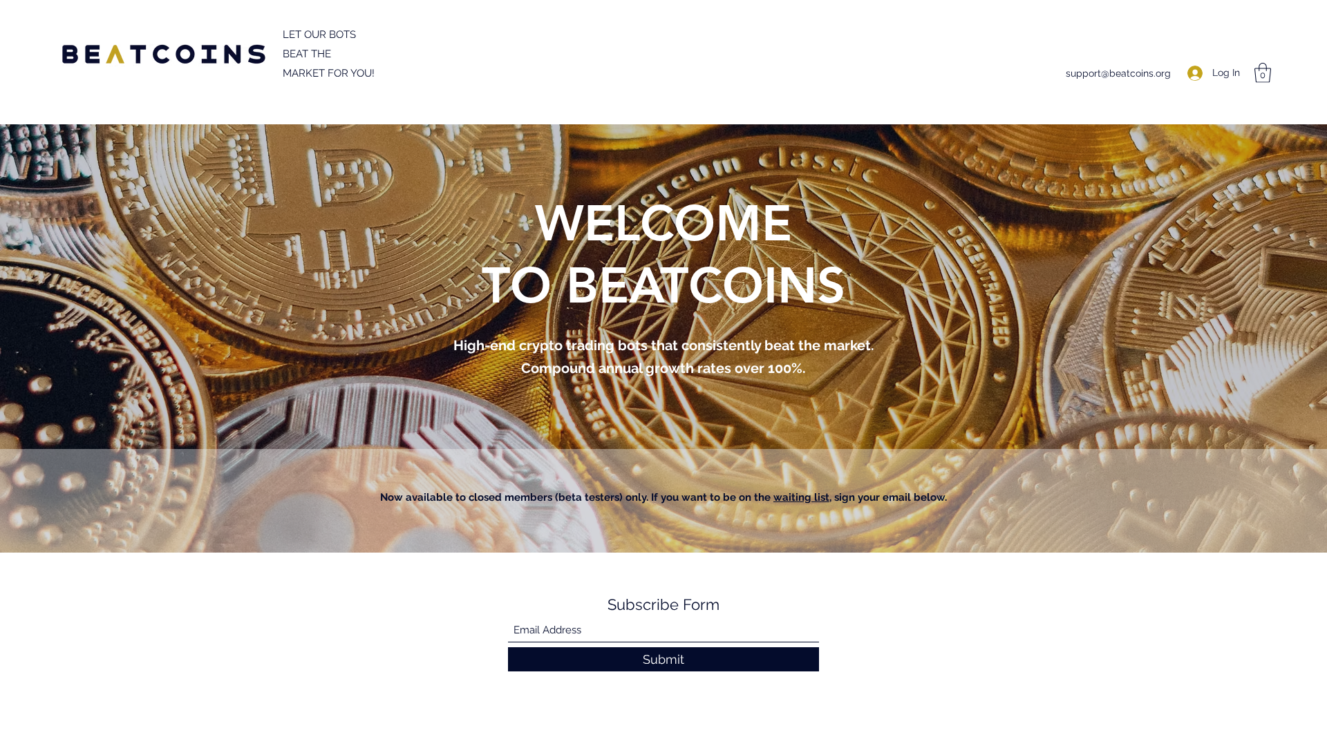 Screenshot of beatcoins.org