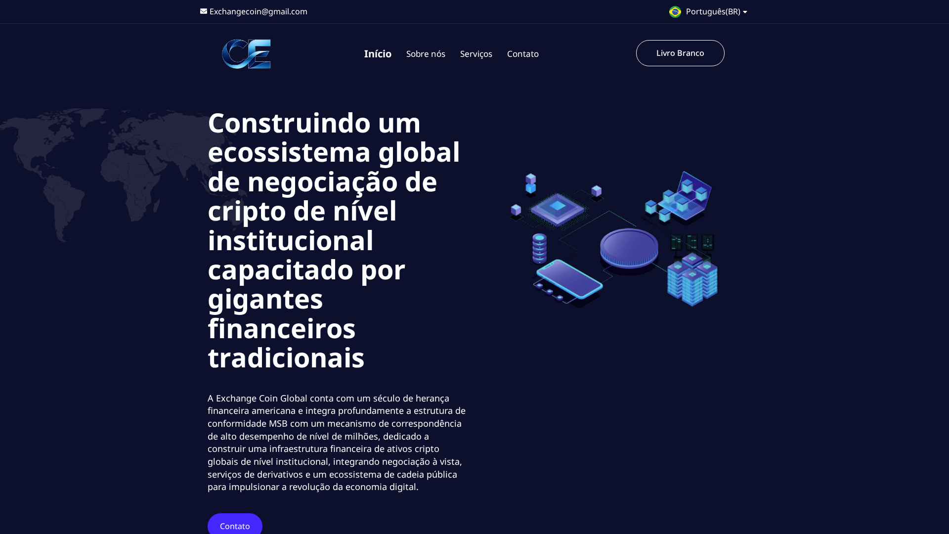Screenshot of exchange-coin.us
