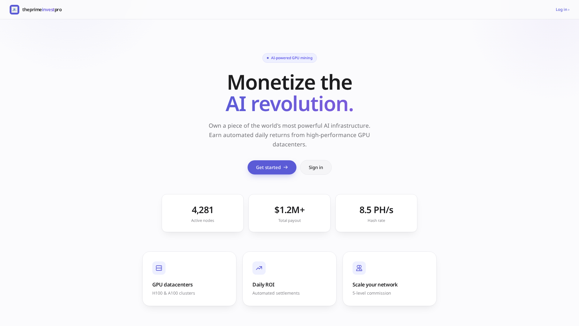 Screenshot of theprimeinvestpro.com