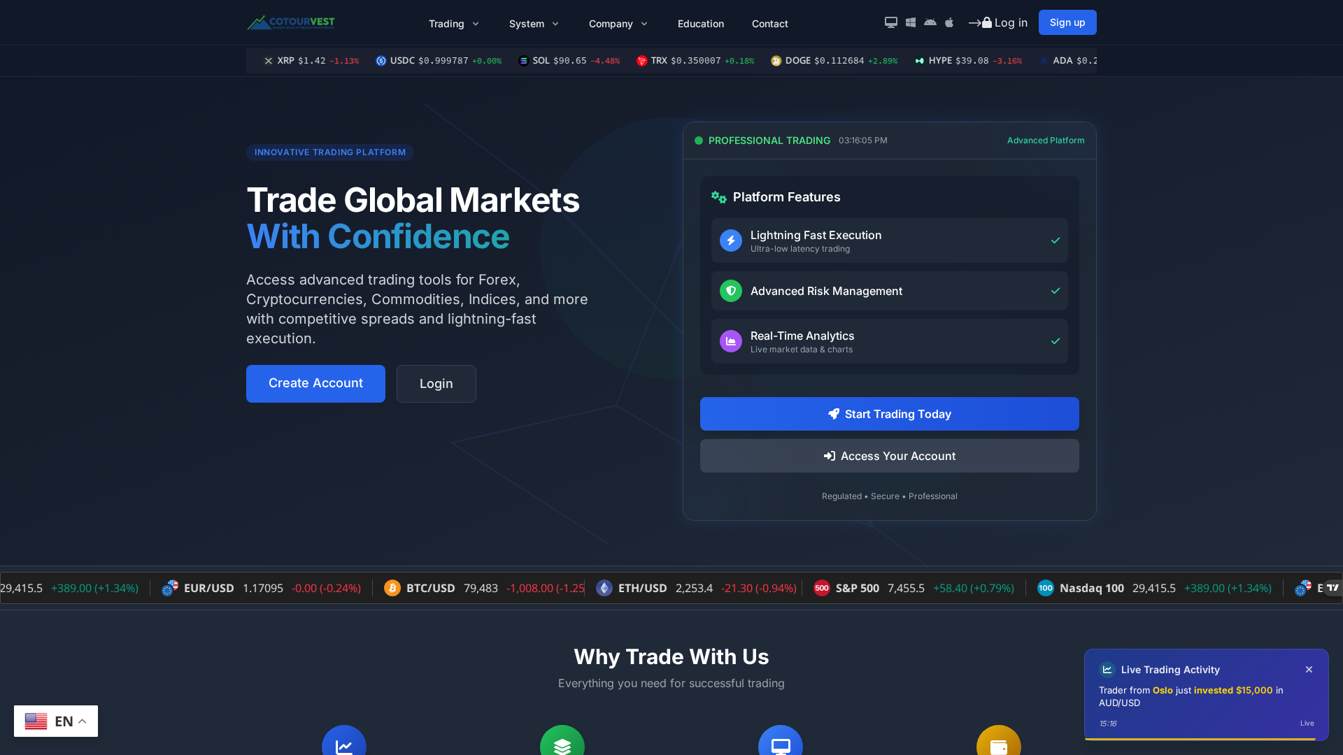 Screenshot of contourvest.com