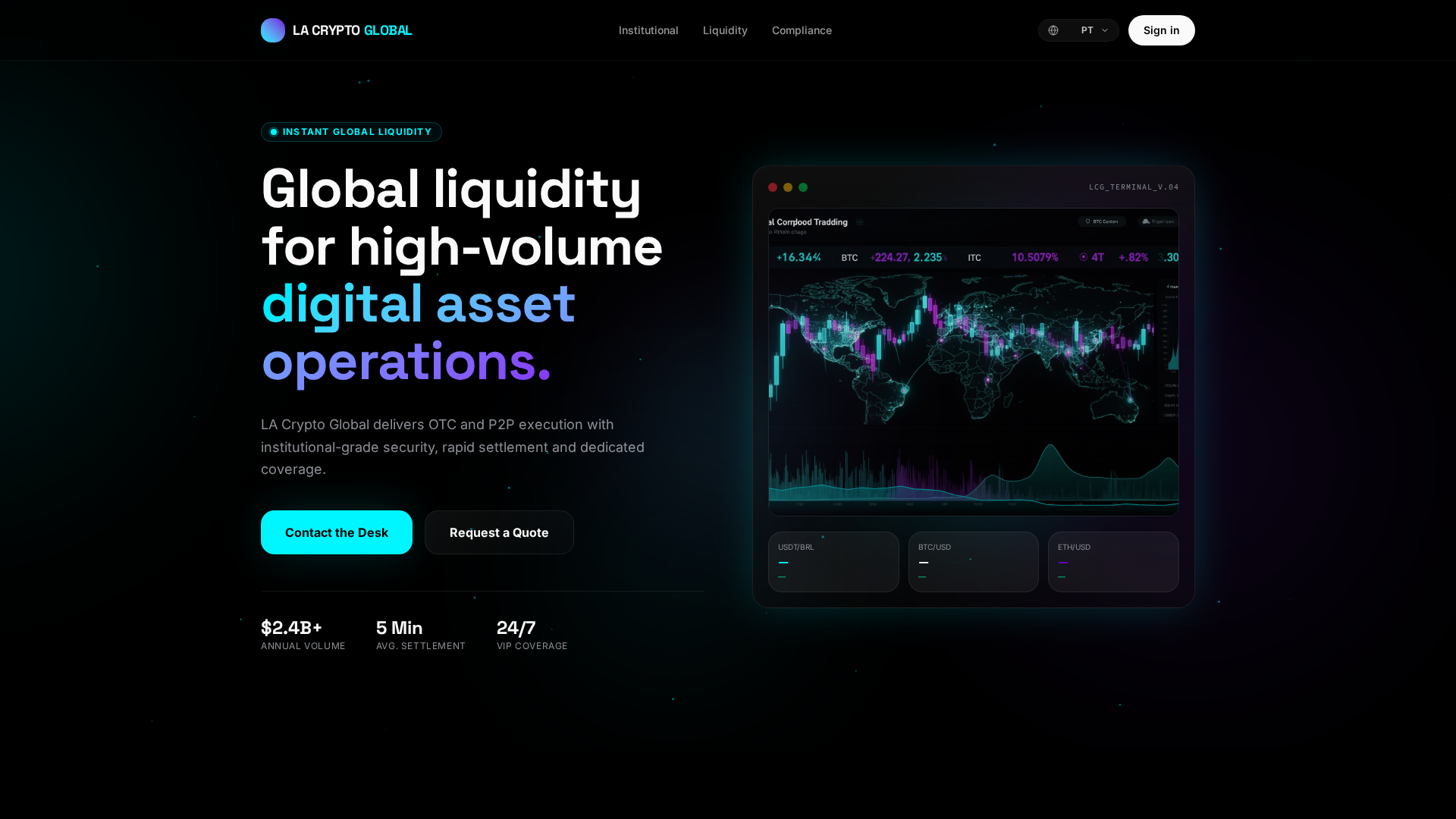 Screenshot of lacryptoglobal.com