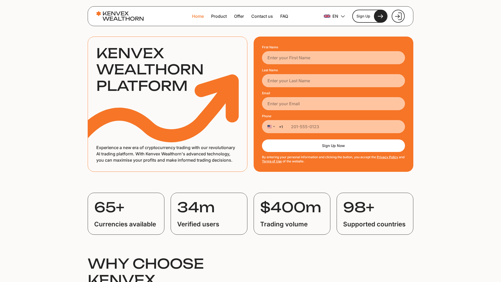 Screenshot of kenvex-wealthorn.com