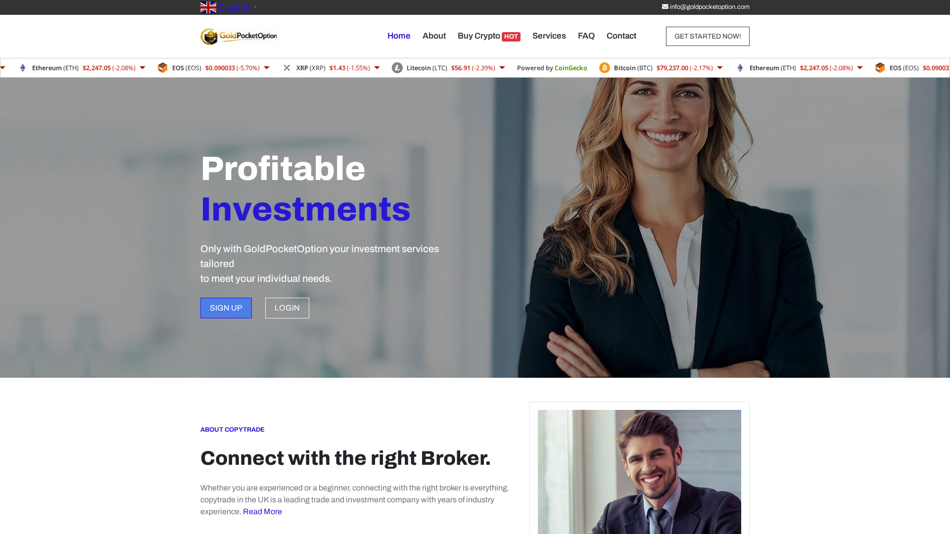 Screenshot of goldpocketoption.com
