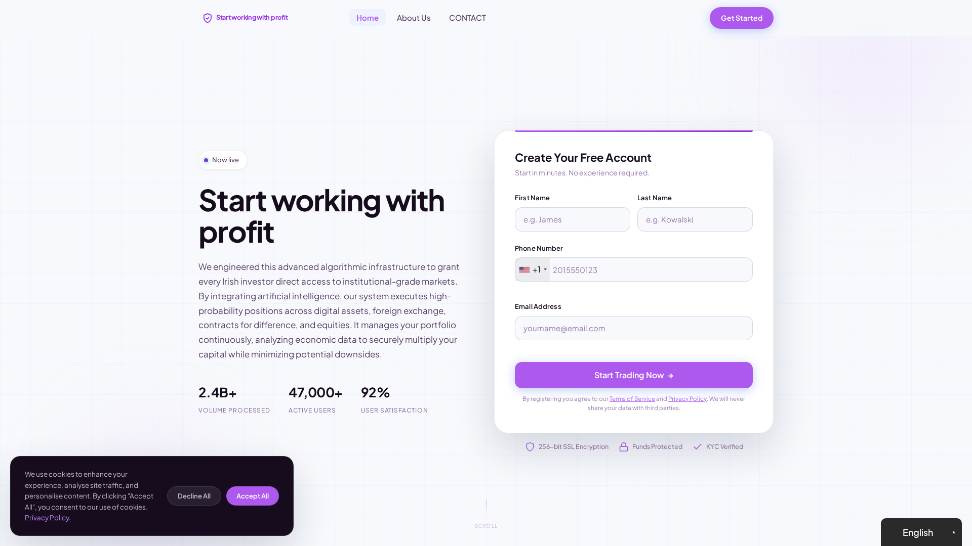 Screenshot of startworkingwithprofit.com