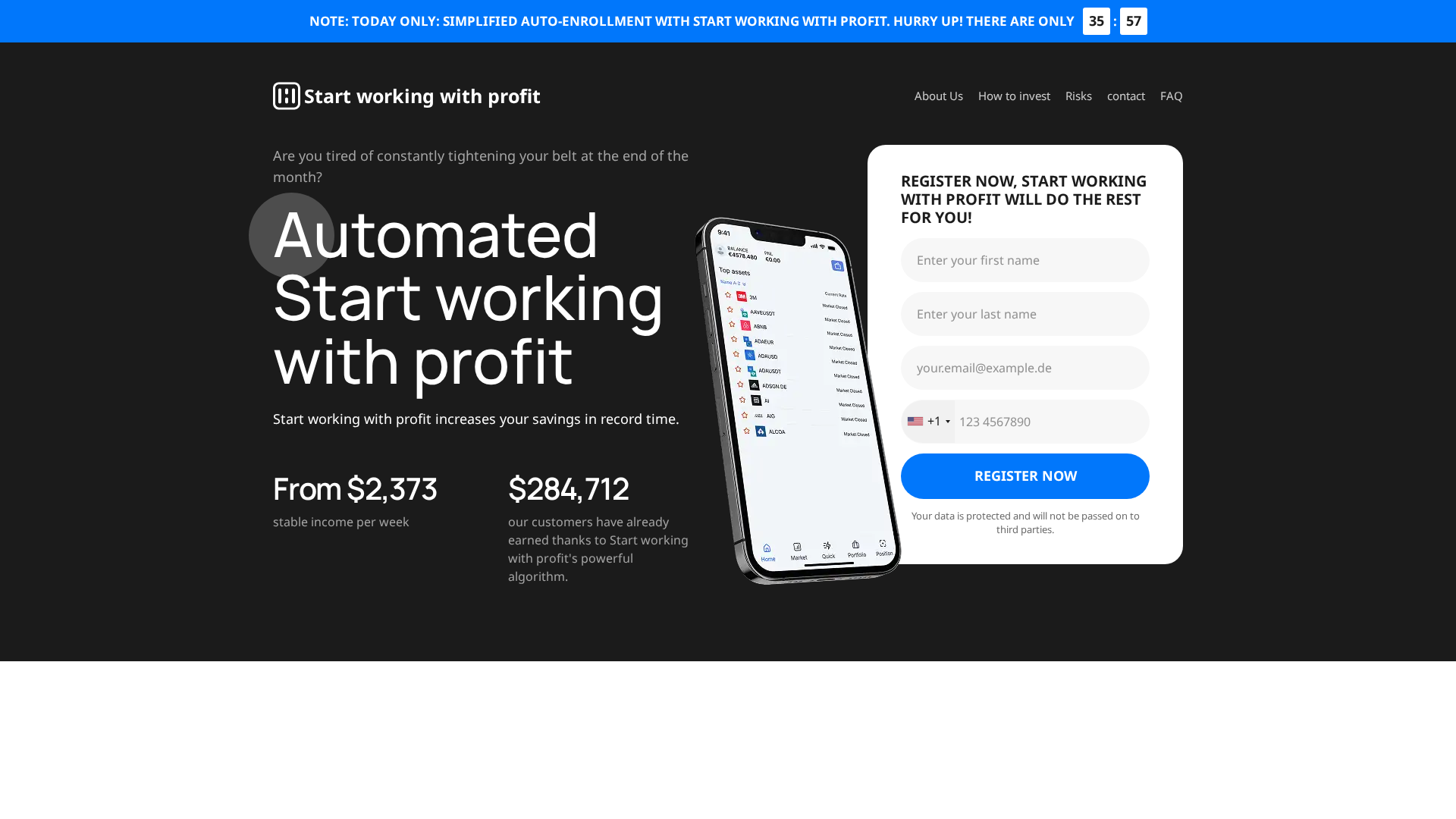 Screenshot of startworkingwithprofit.net