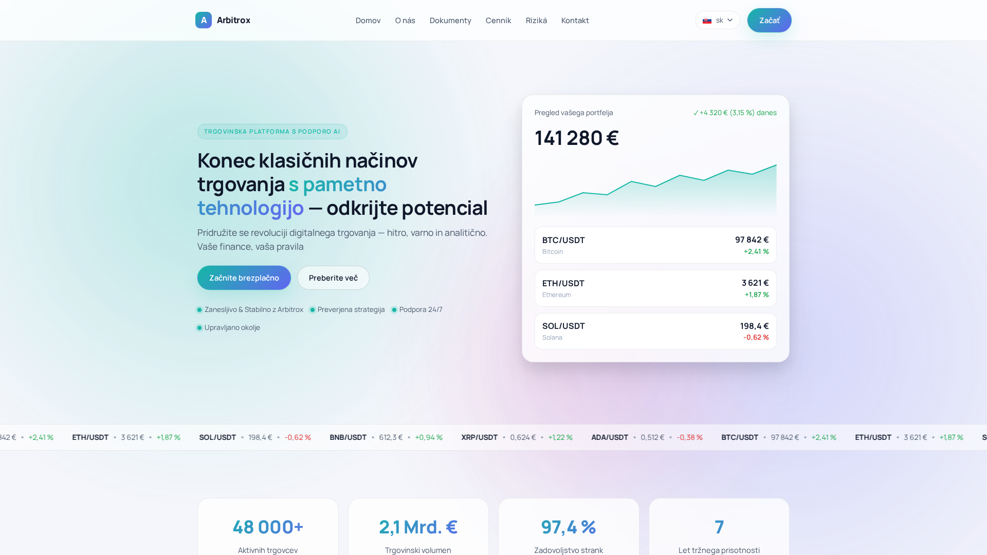 Screenshot of arbitrox-sk.net