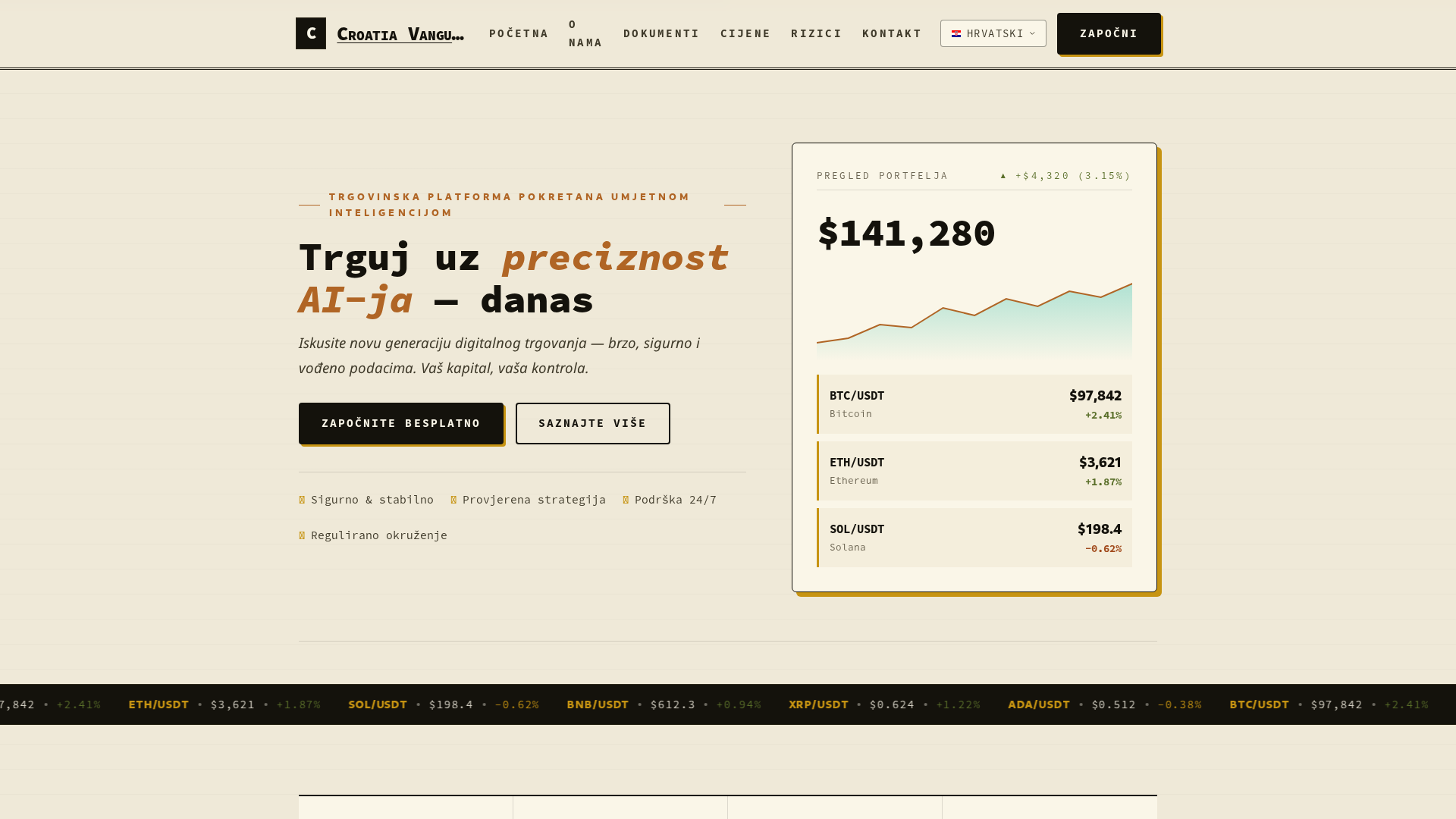 Screenshot of croatiavanguard.pro