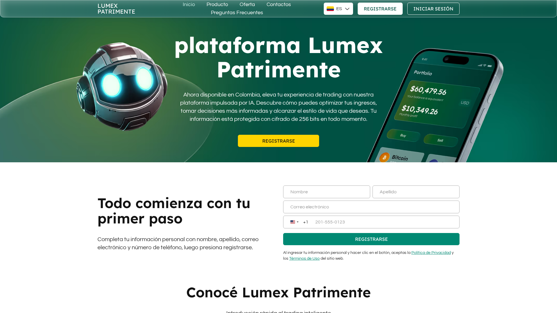 Screenshot of lumex-patrimente.com