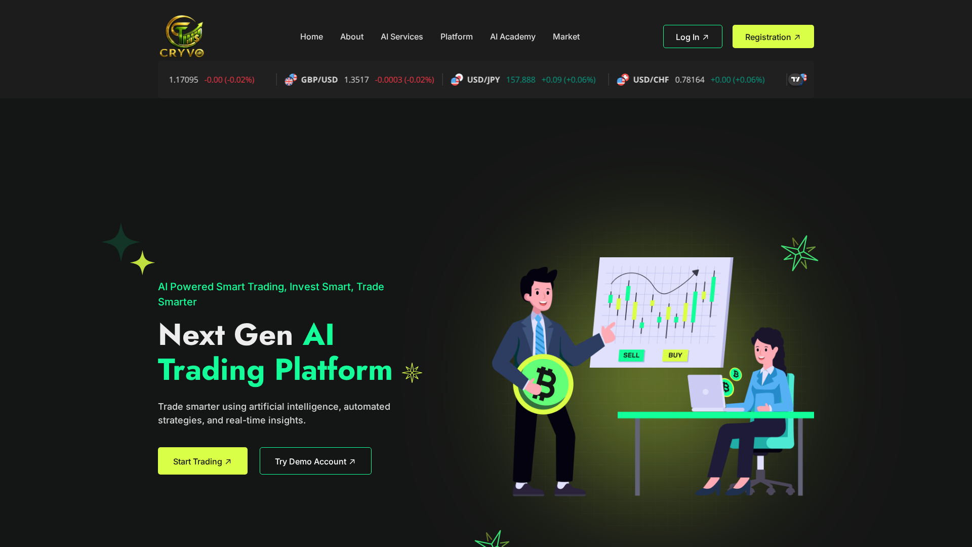 Screenshot of cryvotradeworld.com