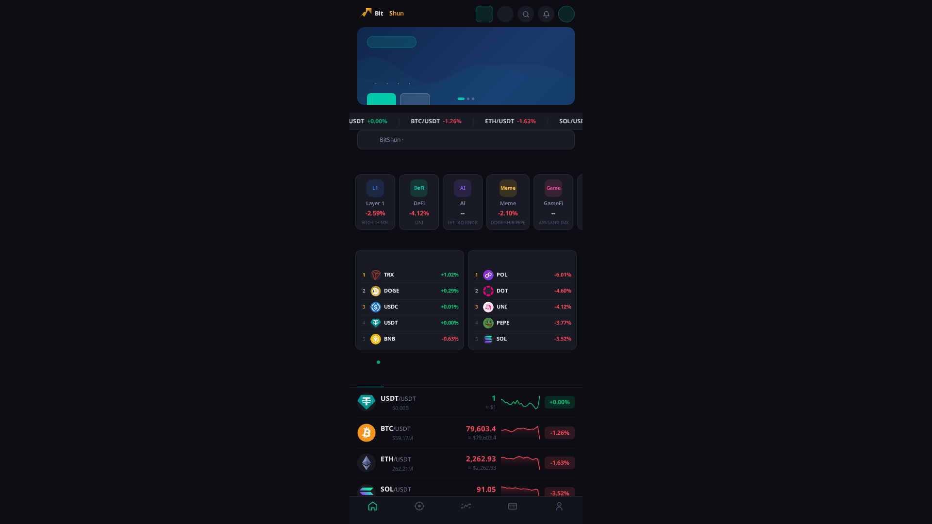 Screenshot of bitshun.io