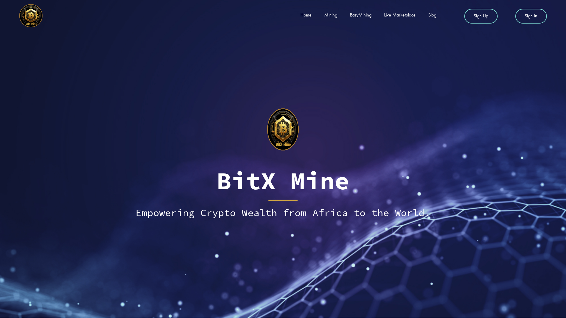 Screenshot of bitxmine.live