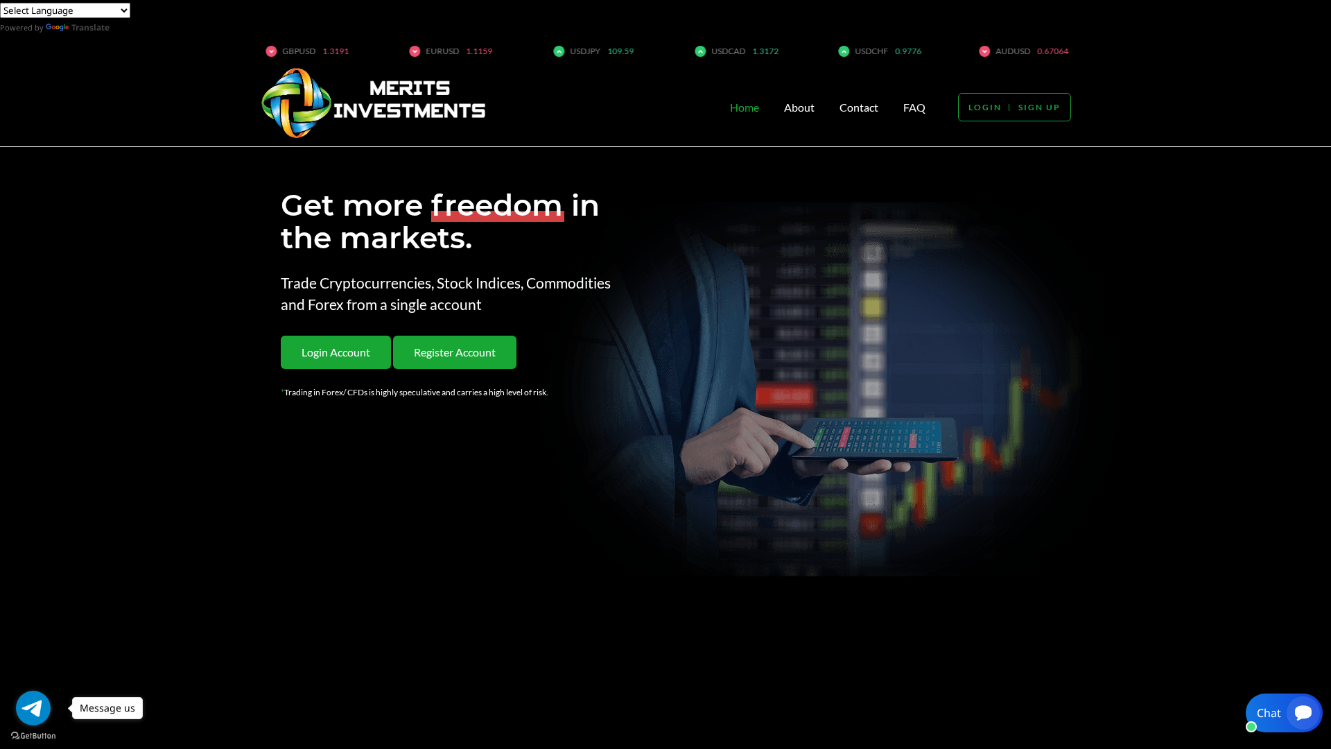 Screenshot of meritsinvestment.live