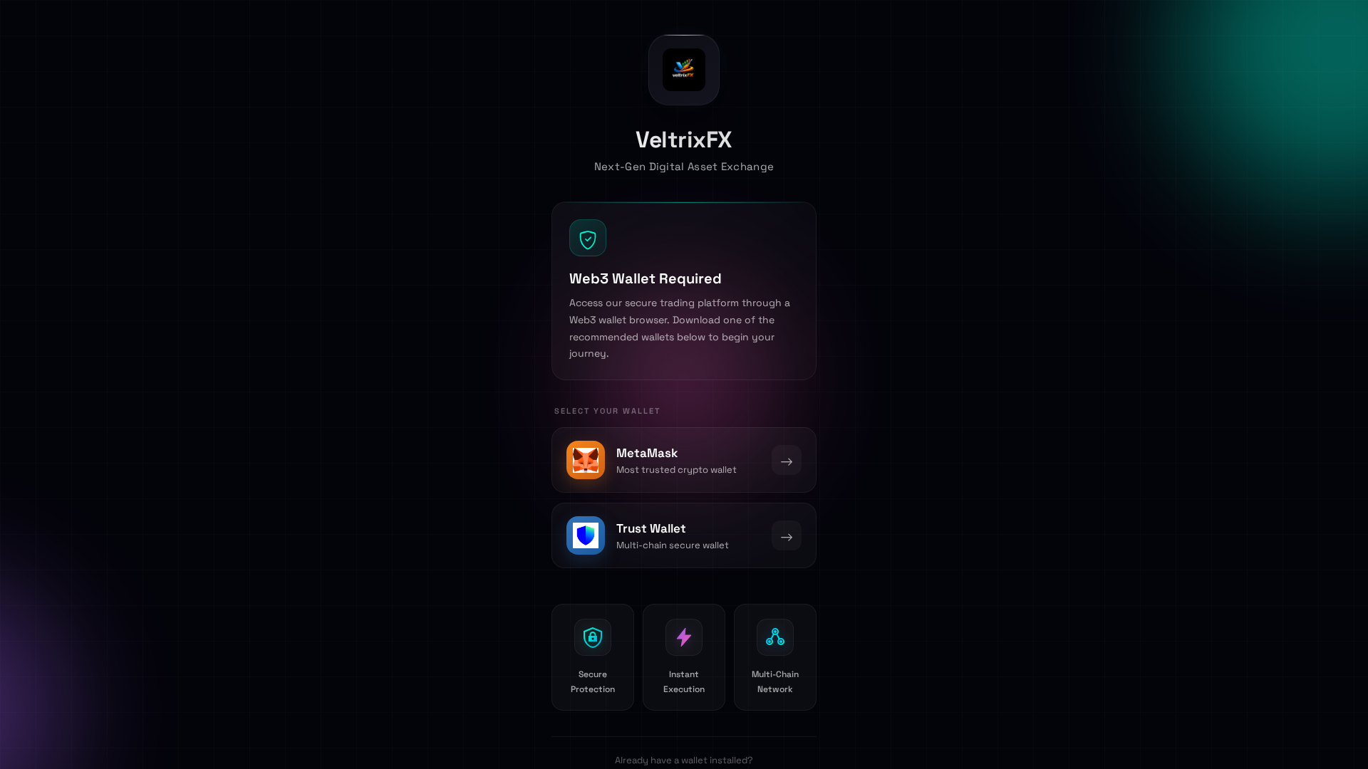 Screenshot of veltrixfx.trade