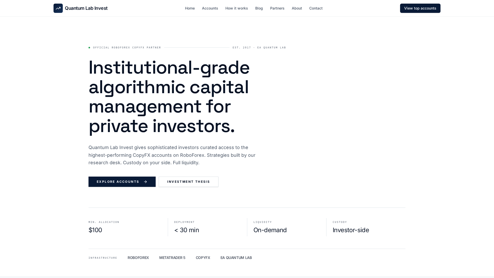 Screenshot of quantumlabinvest.com