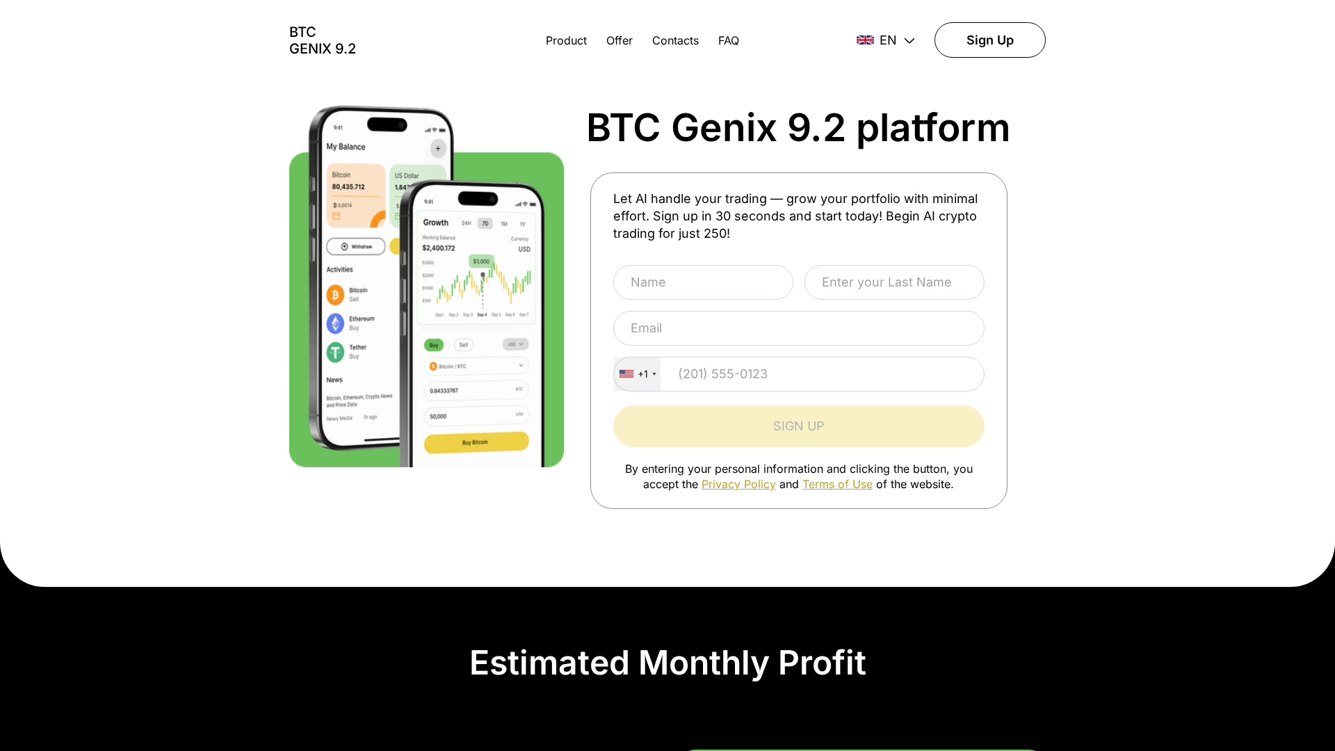 Screenshot of btcgenix.sbs