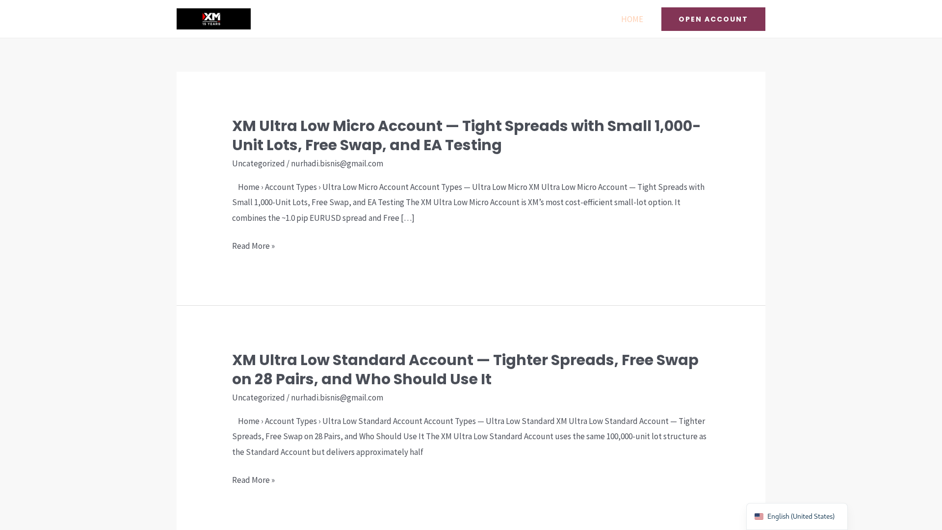 Screenshot of xemsignup.com