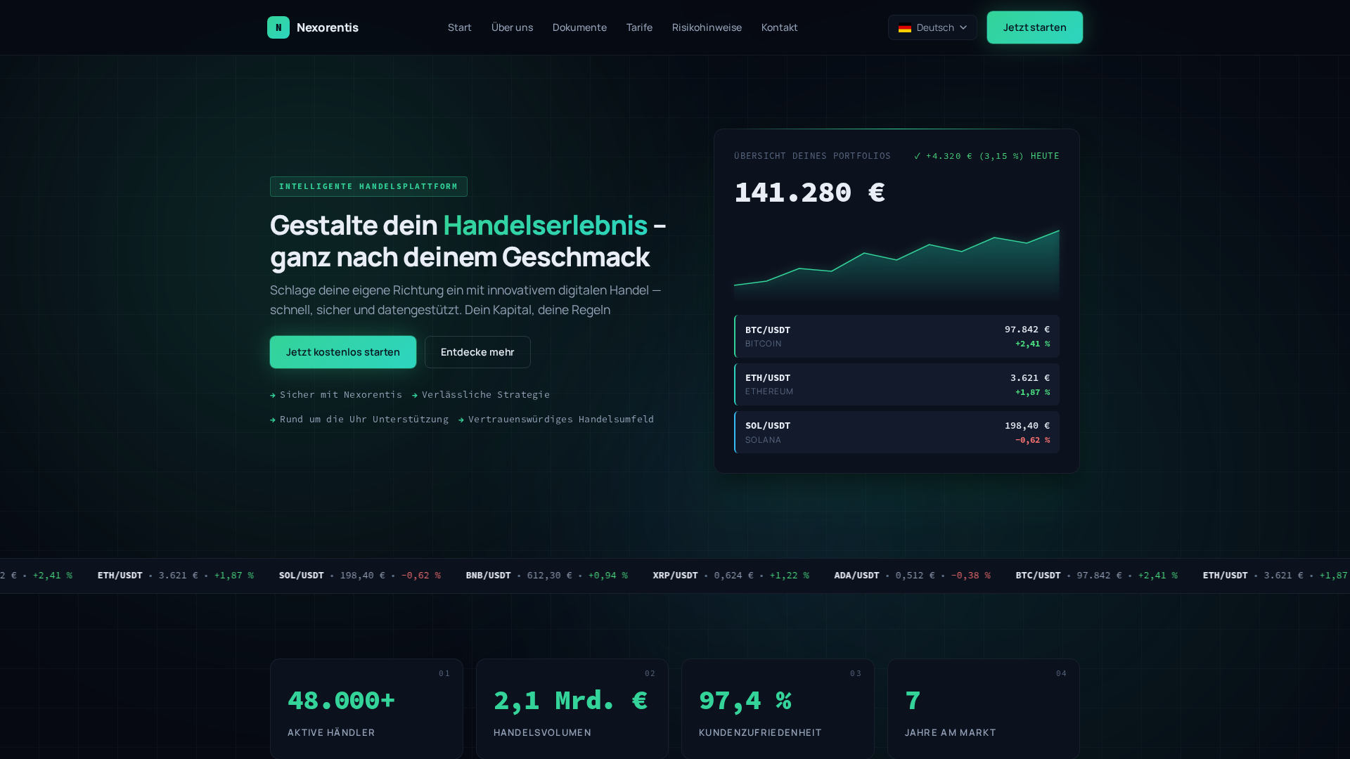 Screenshot of nexorentis.ai
