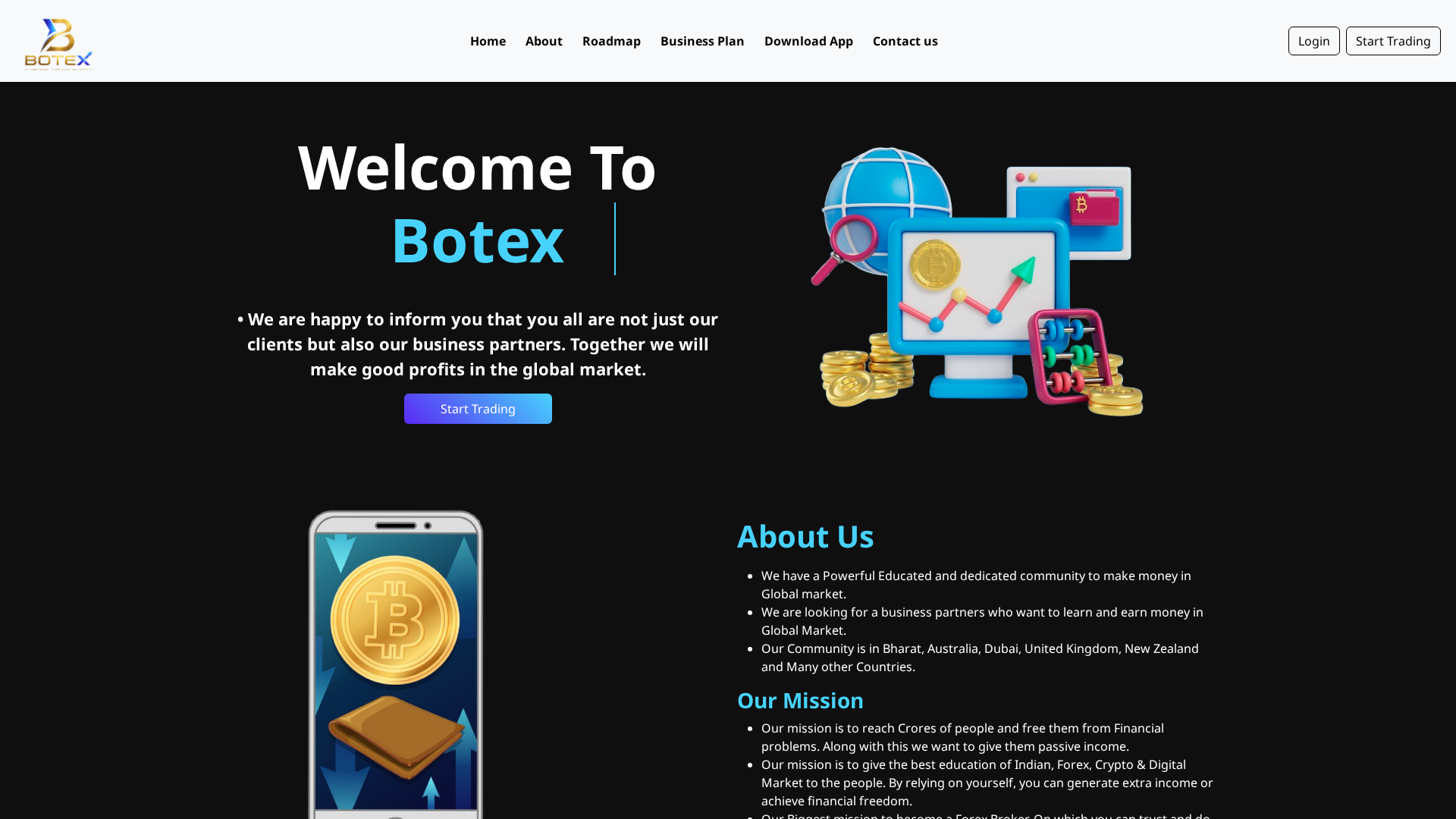 Screenshot of botexfincorp.com