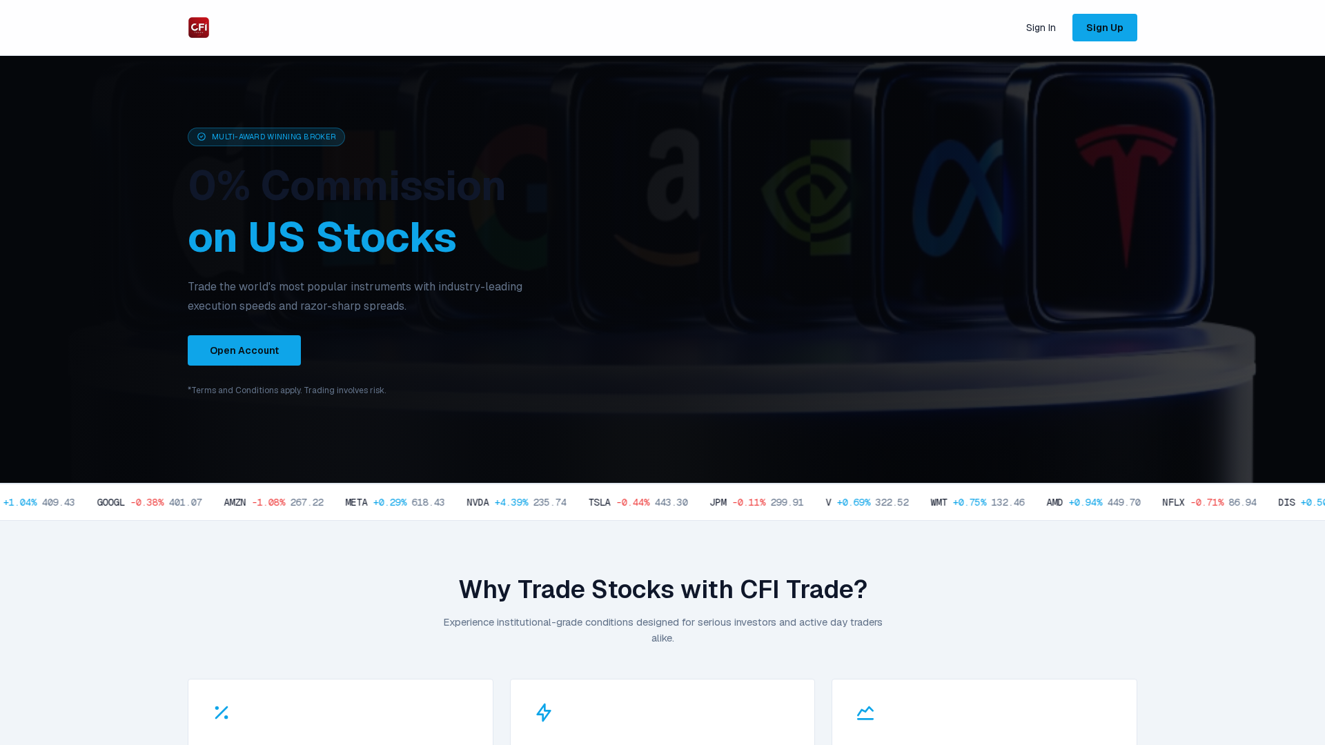 Screenshot of cfi-trading.com