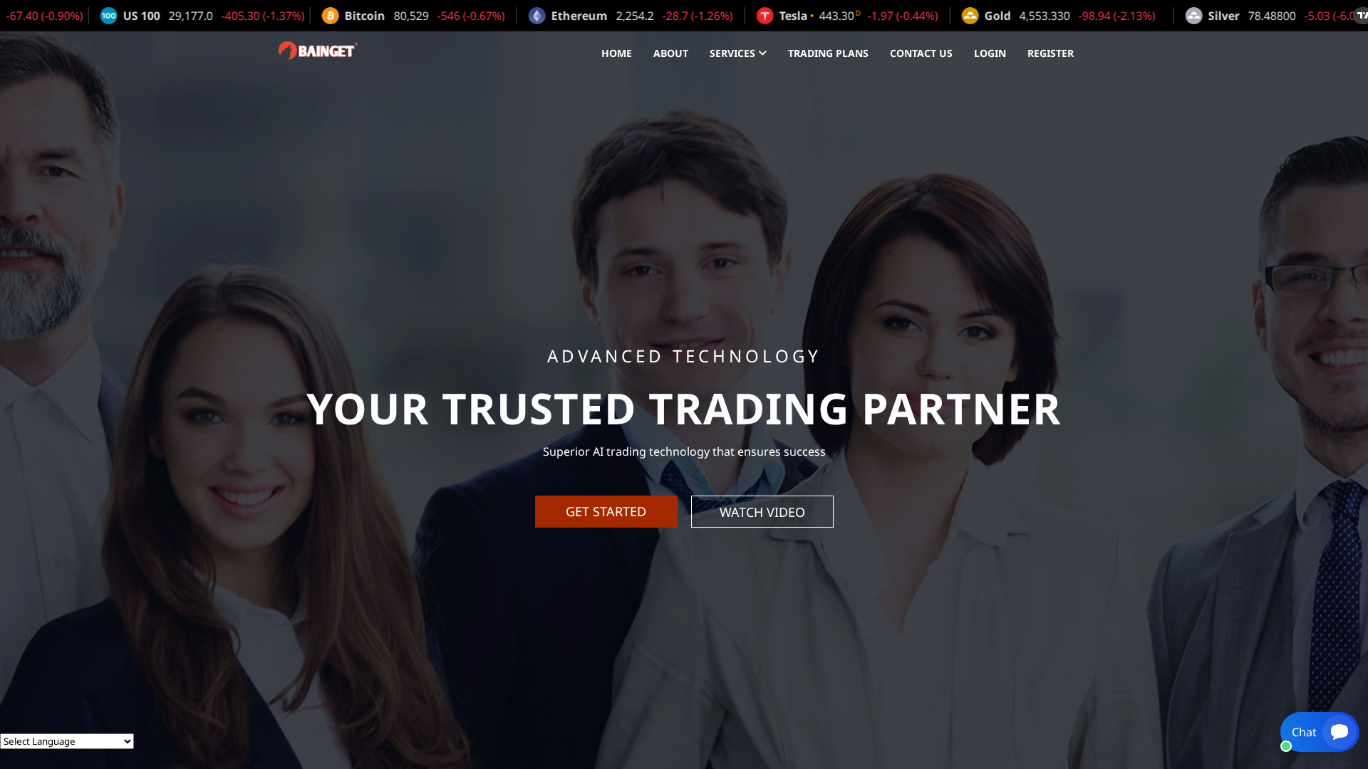 Screenshot of bainget.com