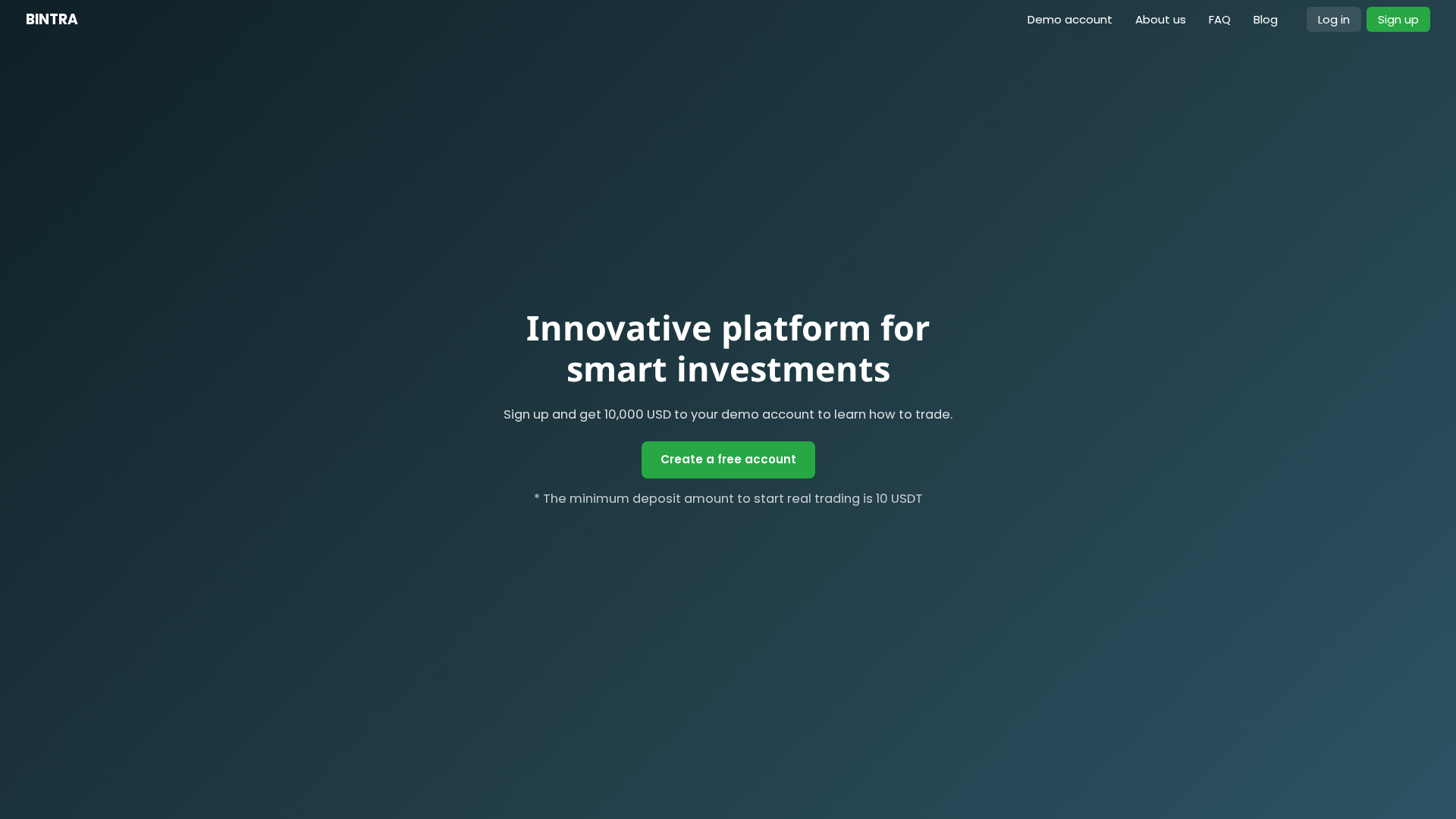 Screenshot of bintra.live