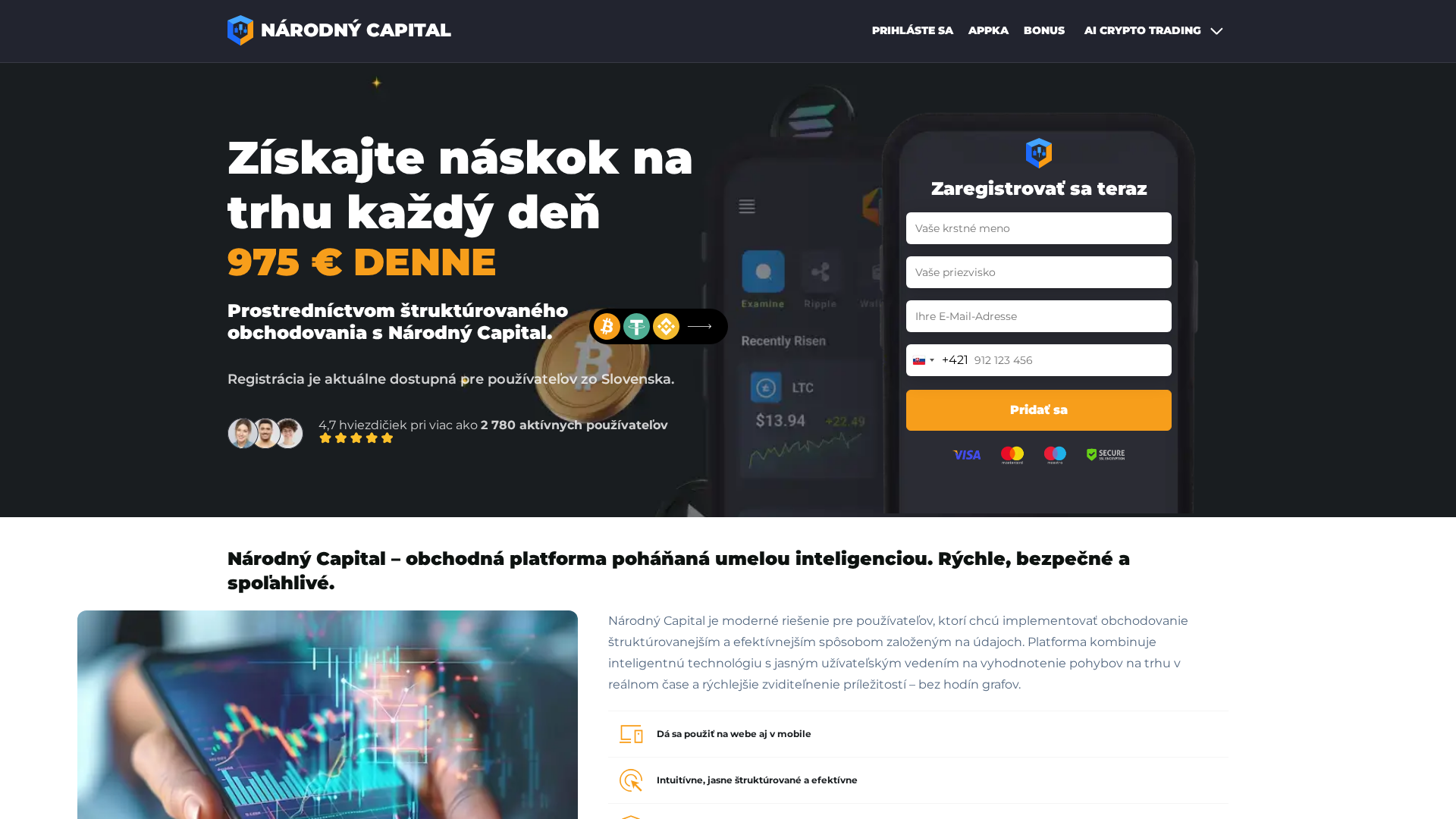 Screenshot of narodnycapital.sk