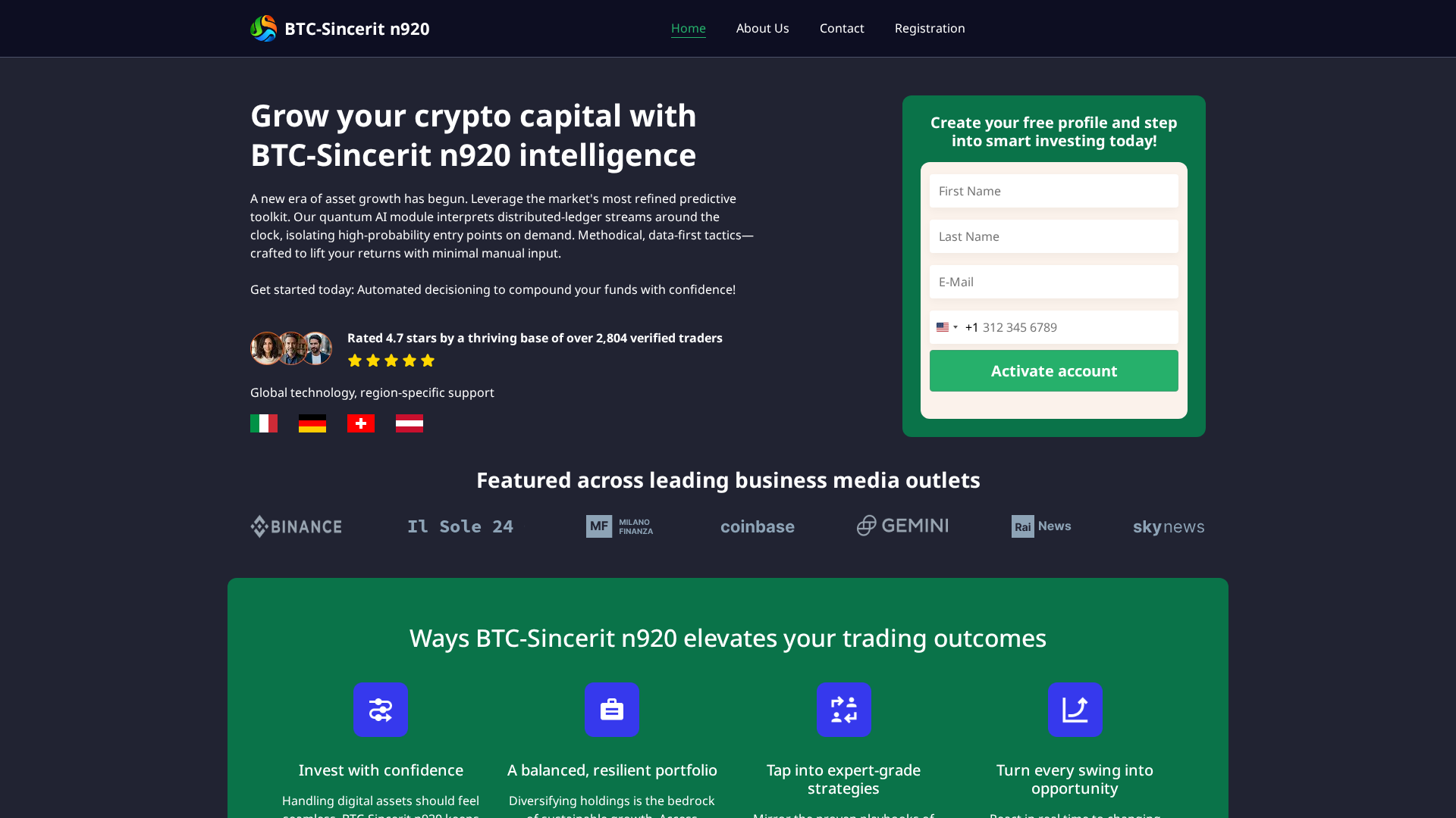 Screenshot of sincerit-n950btc.com