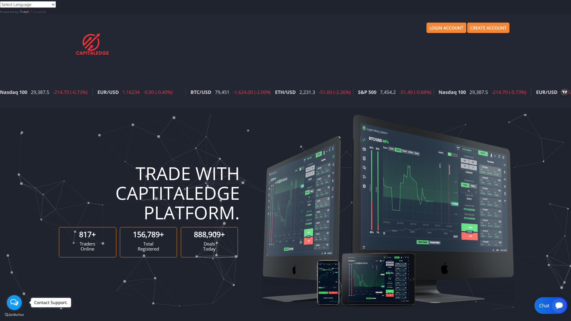 Screenshot of capitaledgeplatform.live