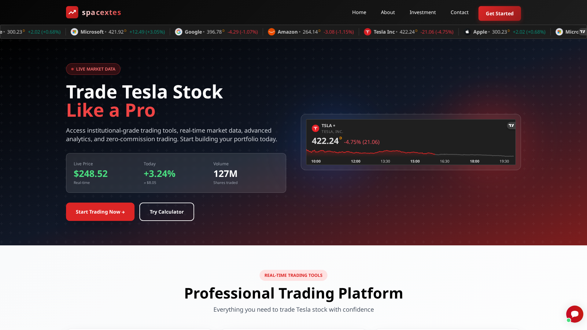 Screenshot of spacextes.org