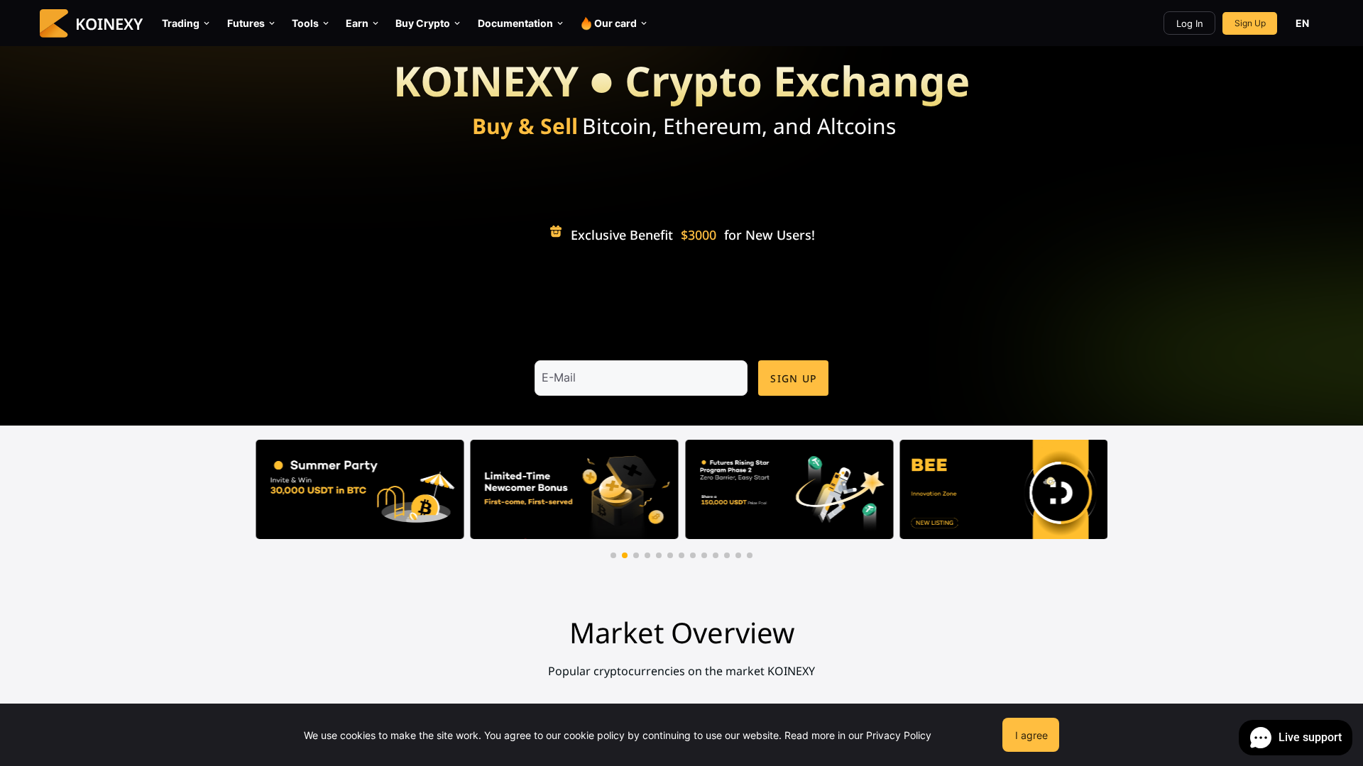 Screenshot of koinexy.com