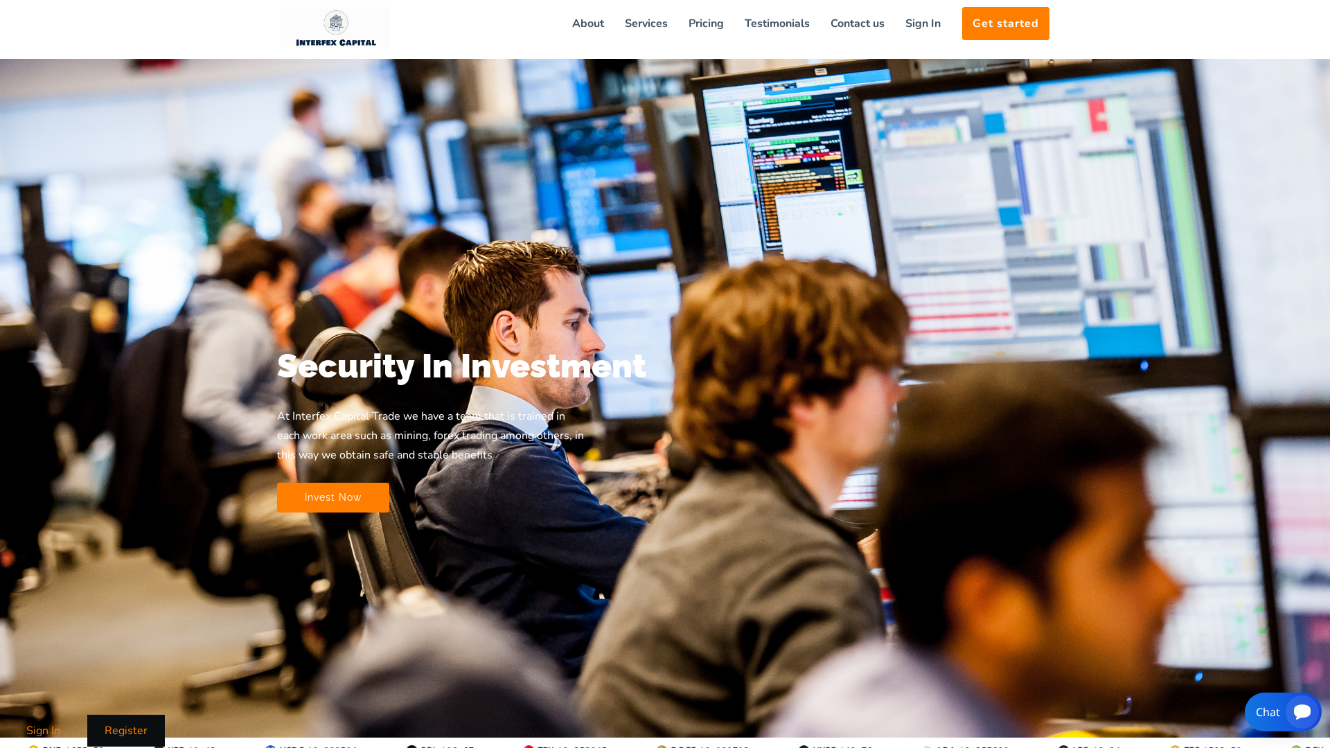 Screenshot of interfex-capital.xyz