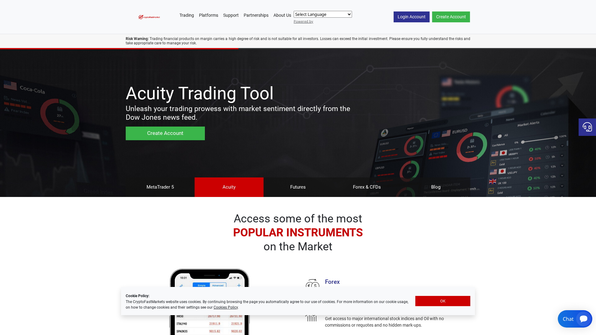 Screenshot of cryptofast-markets.com