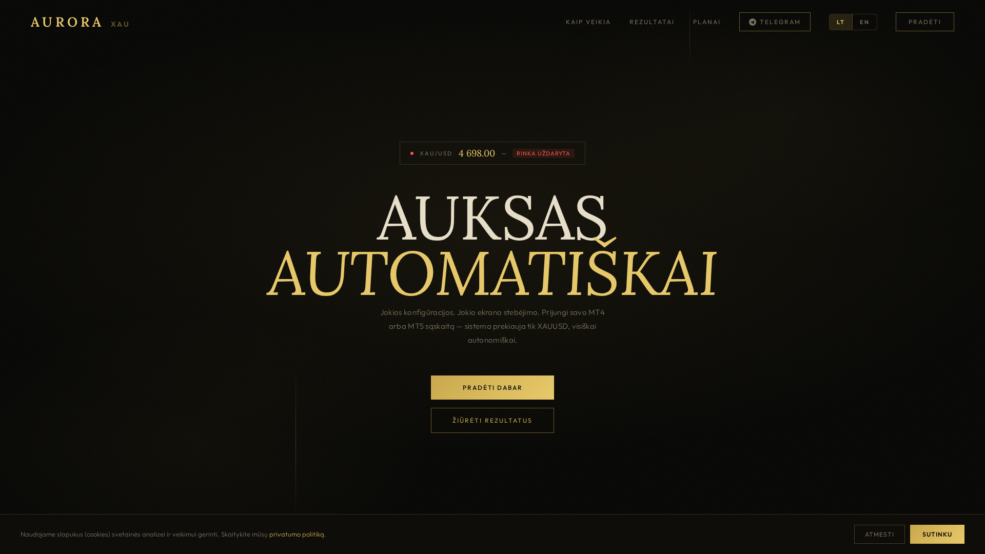 Screenshot of aurorafxgold.lt